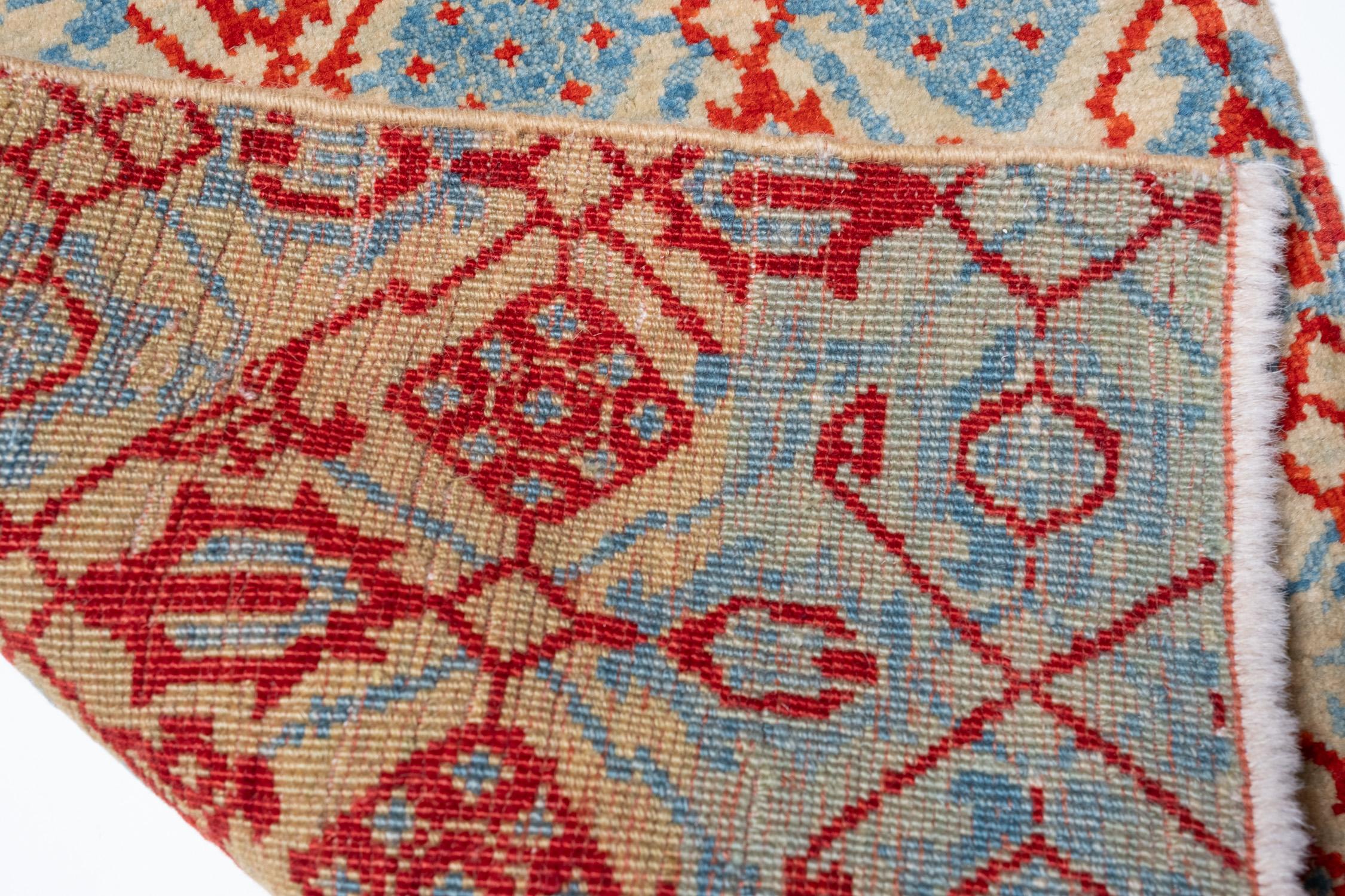 Turc Ararat Rugs Mamluke Wagireh Rug Yastik Size Doormat Entrance Mat Carpet Natural en vente