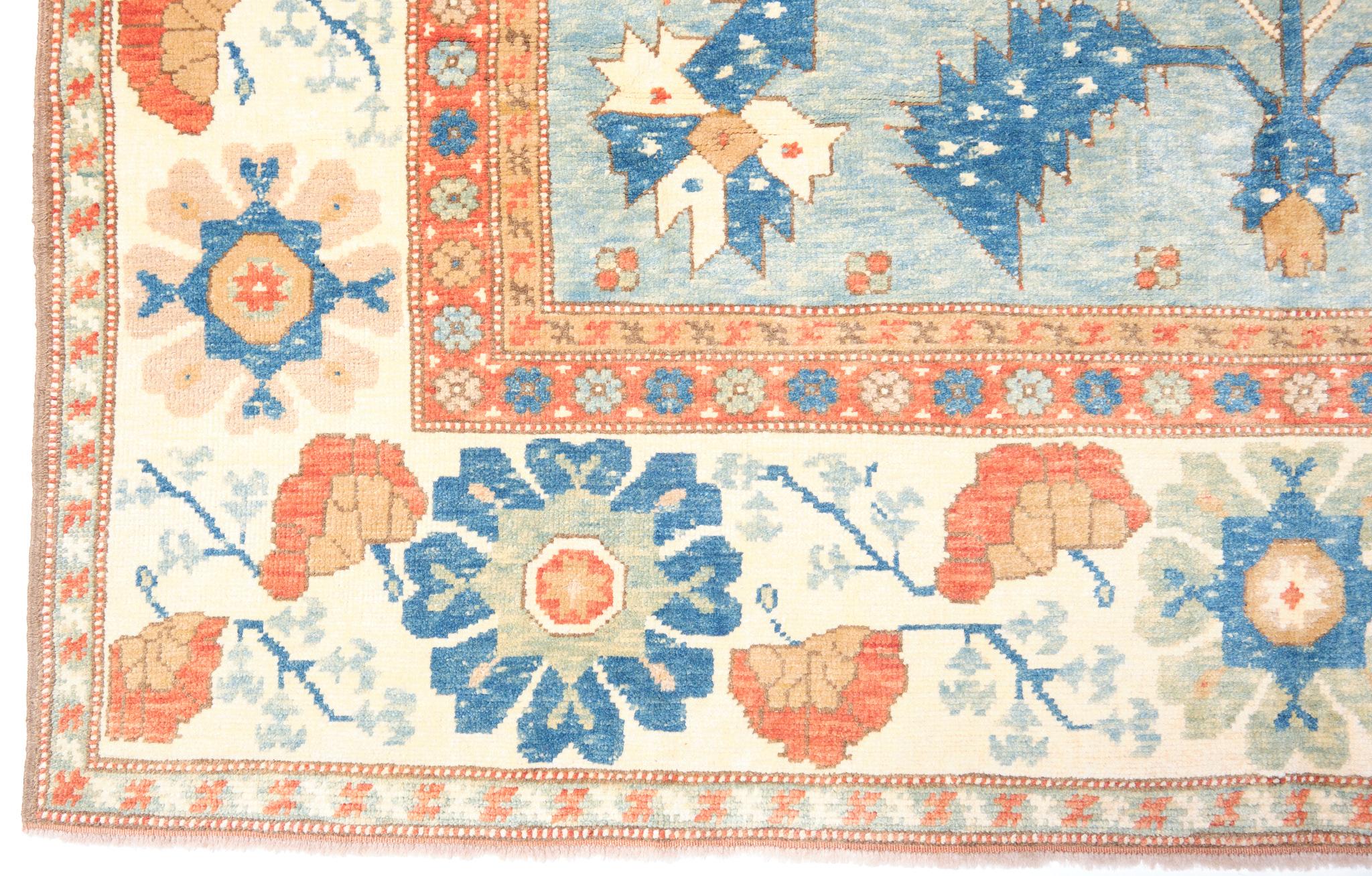 Oushak Ararat Rugs Medallion Rug 18th C Anatolian Turkish Revival Carpet Natural Dyed For Sale