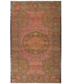 Ararat Rugs Medallion Ushak Carpet Museum Piece 17th C. Revival Rug Natural Dyed