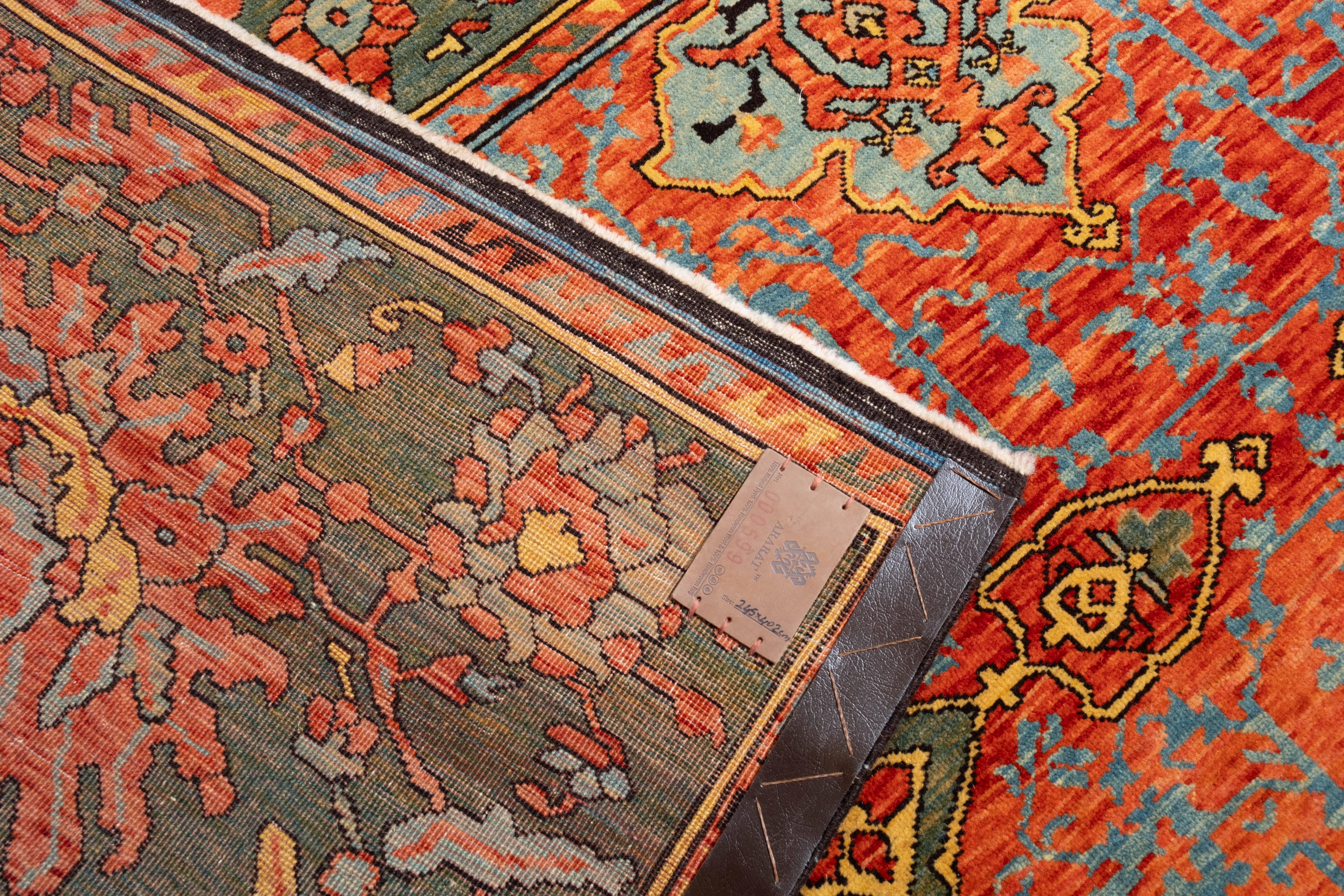 Ararat Rugs Medaillon Ushak Teppich Museumsstück 17. Jh. Revival Teppich Natürlich gefärbt im Zustand „Neu“ im Angebot in Tokyo, JP