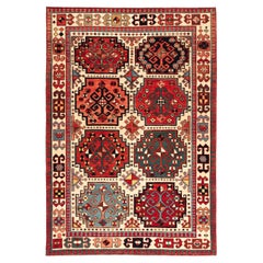 Ararat Rugs Memling Gul Kazak Rug, 19th C Caucasian Revival Carpet Natural Dyed