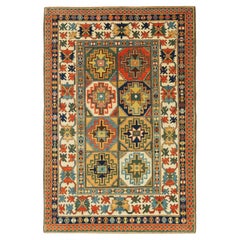 Ararat Rugs Memling Gul Kazak Rug, 19th C. Caucasian Revival Carpet Natural Dyed