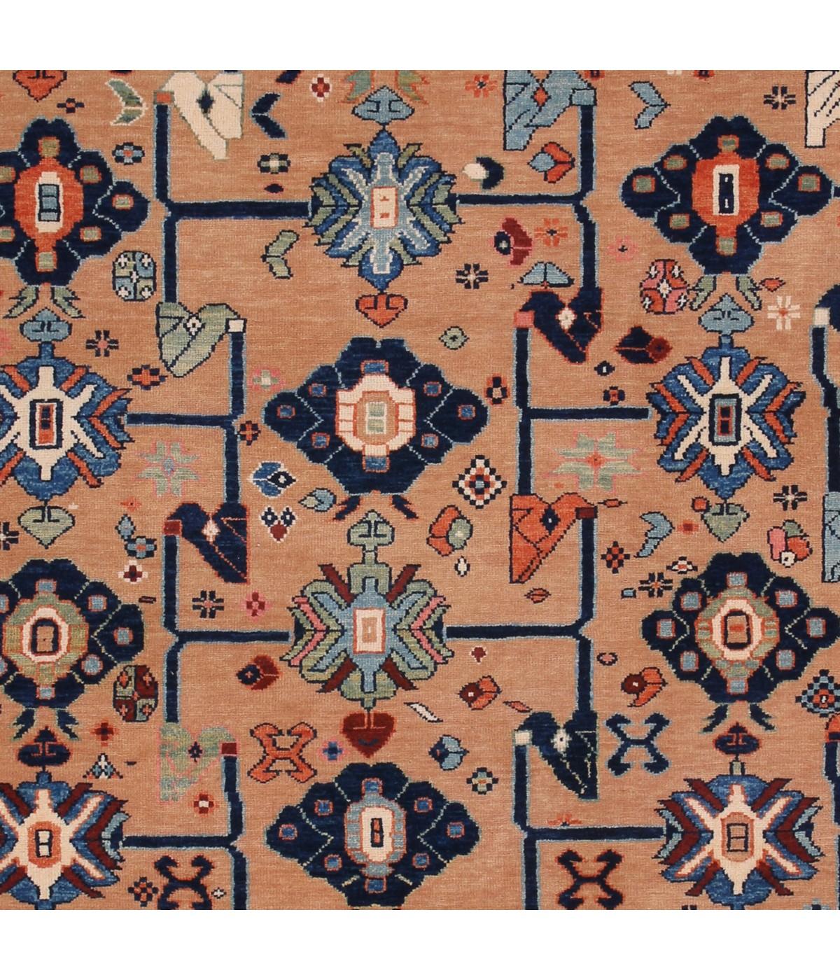 Teinture végétale Tapis Ararat Mina Khani Karabagh - Tapis néo-caucasien teinté naturel en vente