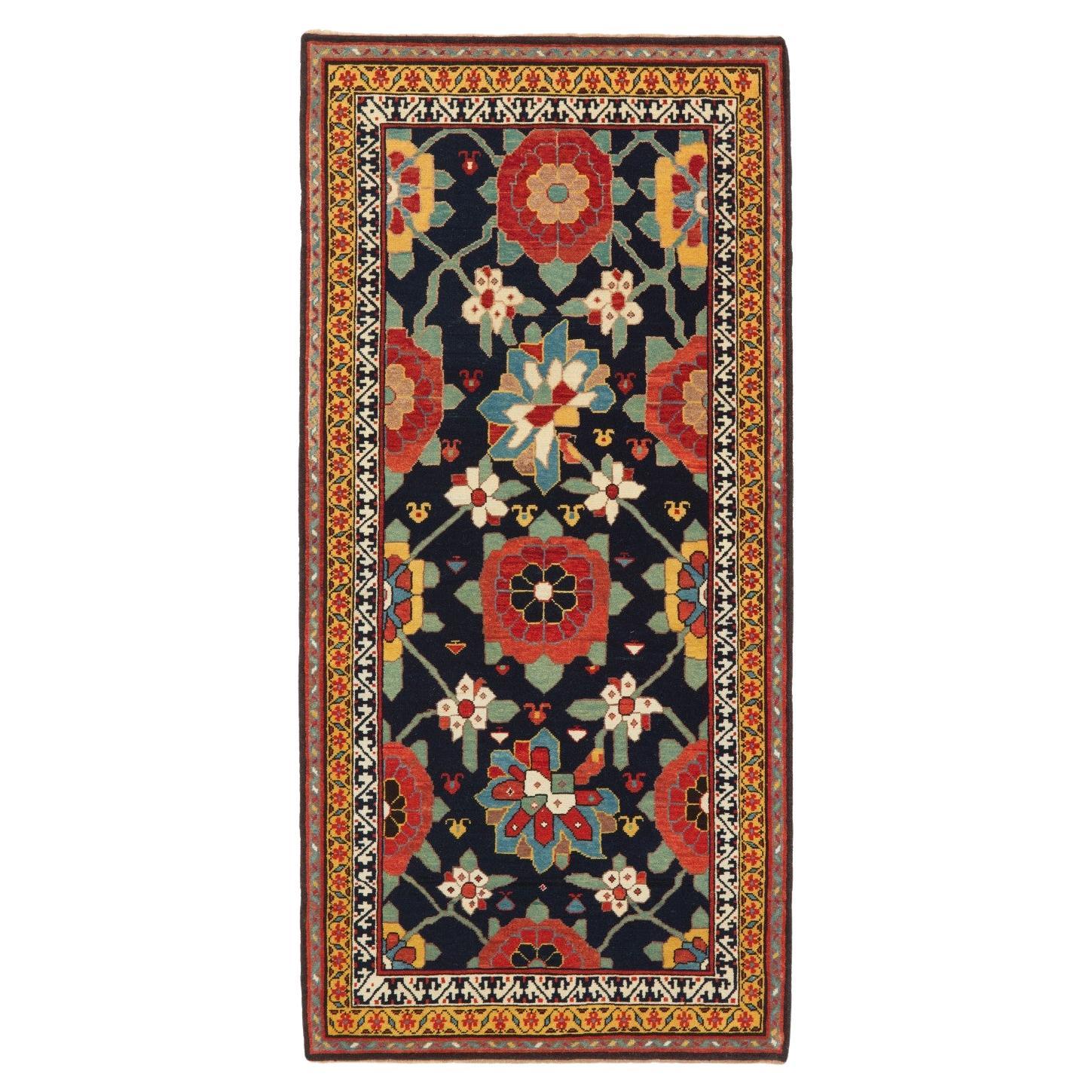 Ararat Rugs Mina Khani Rug, 19th Century Kurdish Revival Carpet, Natural Dyed