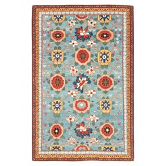 Ararat Rugs Mina Khani Rug, 19th Century Kurdish Revival Carpet, Natural Dyed