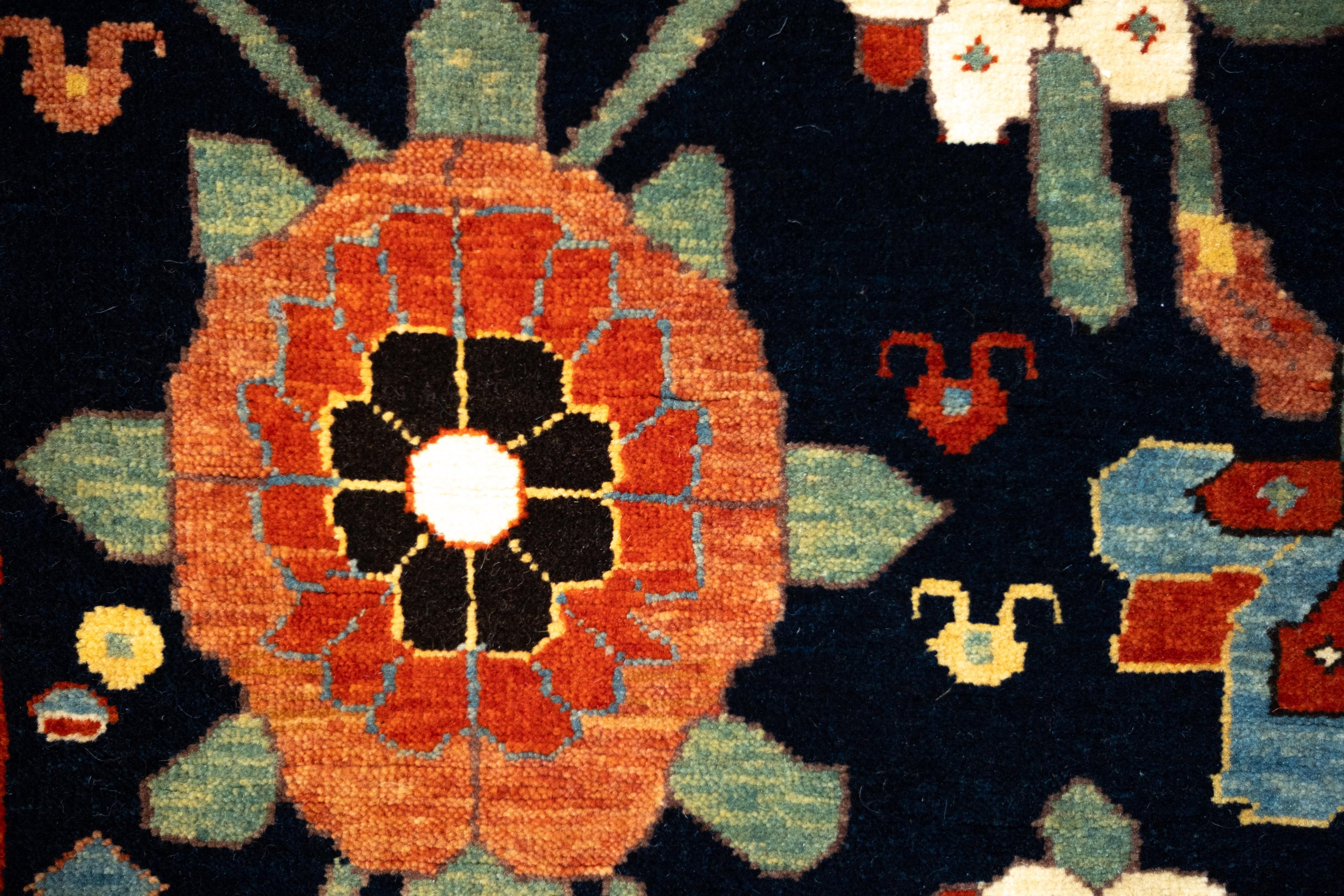 Ararat Rugs Mina Khani Rug, 19th Century Persian Revival Carpet, Natural Dyed For Sale 2