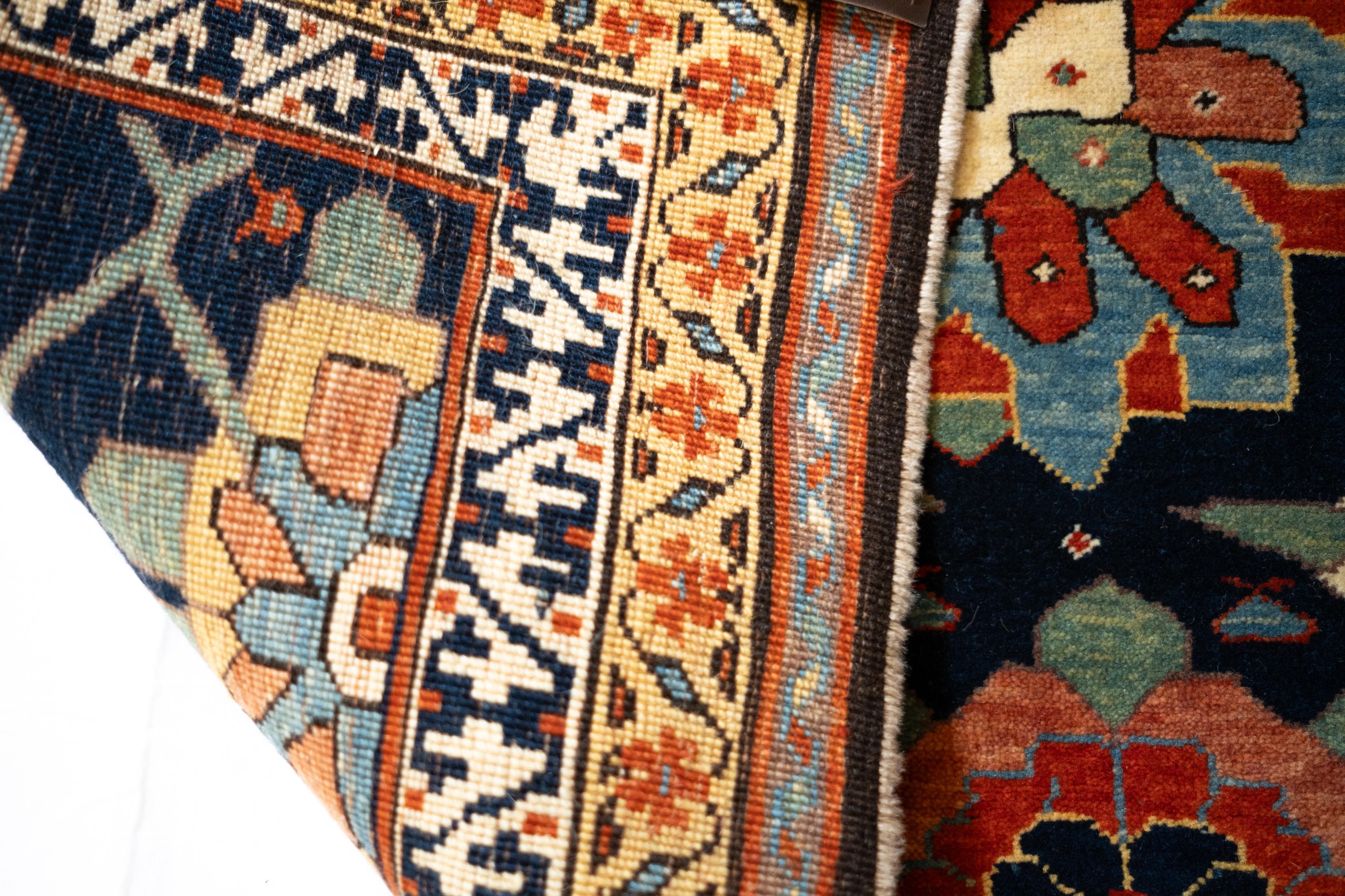 Ararat Rugs Mina Khani Rug, 19th Century Persian Revival Carpet, Natural Dyed For Sale 3
