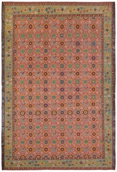 Ararat Rugs Mina Khani Rug, 19th Century Persian Revival Carpet, Natural Dyed