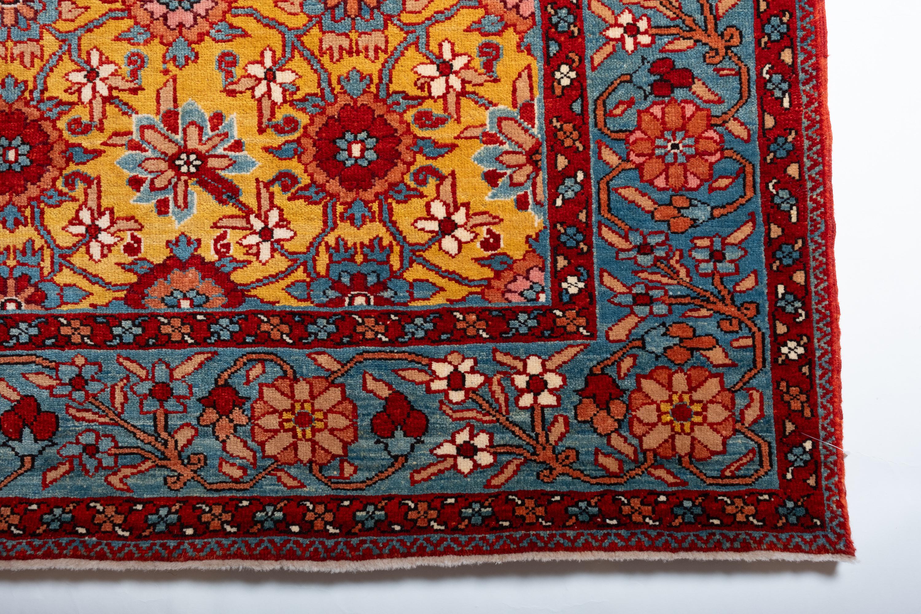 The source of the rug comes from the book Antique Rugs of Kurdistan A Historical Legacy of Woven Art, James D. Burns, 2002 nr.2. This was an exclusive example of a Mina Khani lattice design mid-19th century rug from Koliya’i, Southern Kurdistan