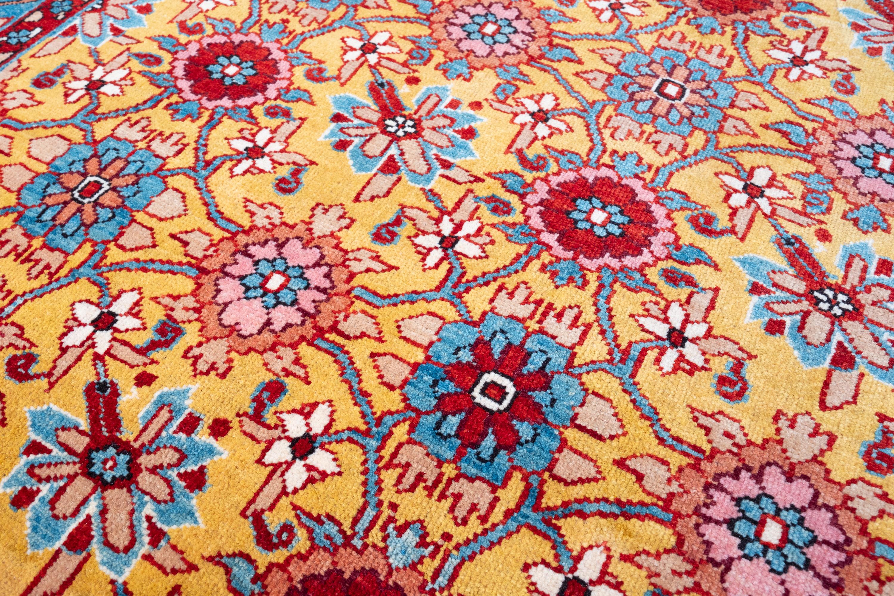 Ararat-Teppich Mina Khani, Teppich im persischen Stil des 19. Jahrhunderts, natürlich gefärbt (Türkisch) im Angebot