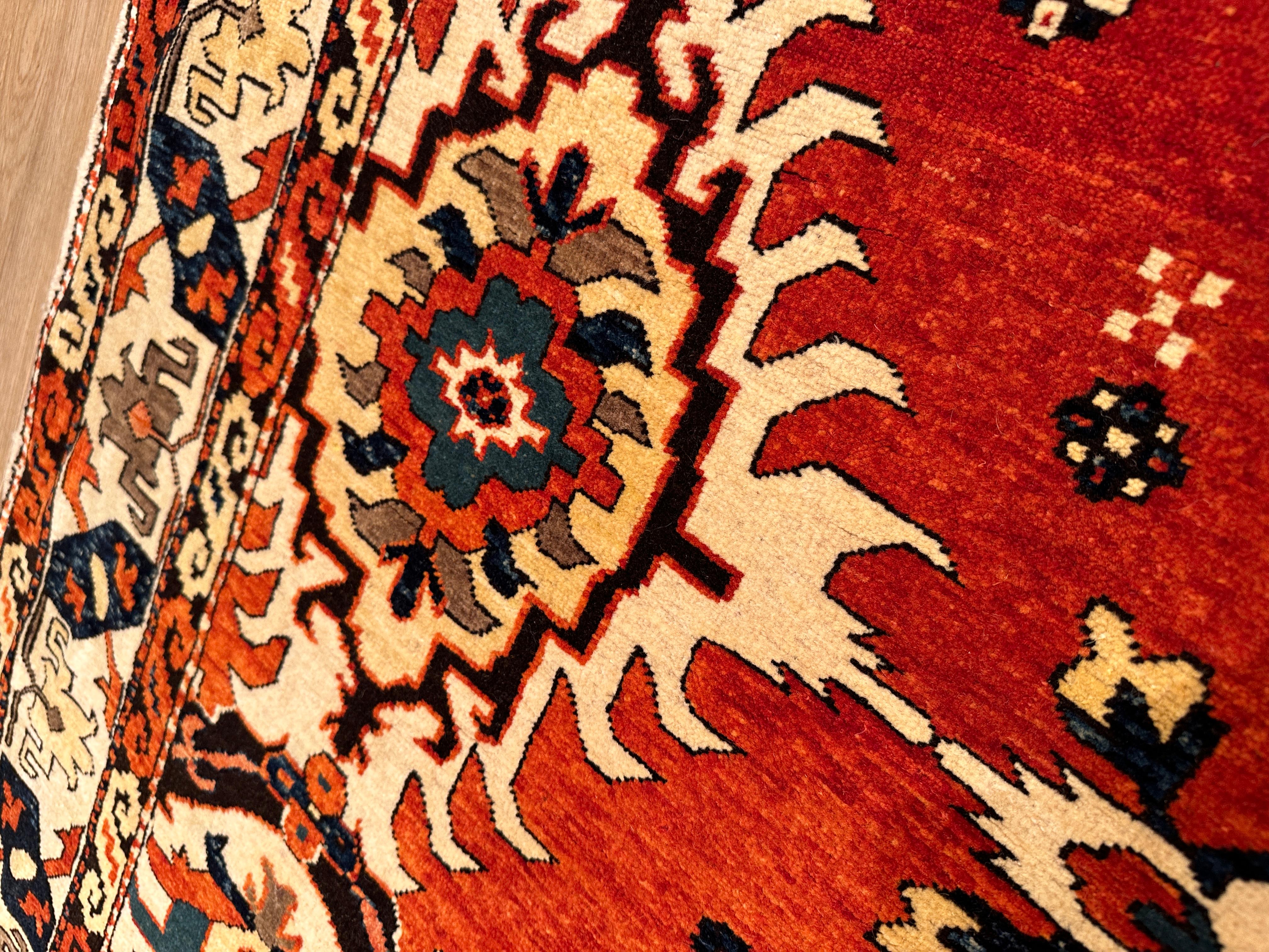 Ararat Rugs Chelaberd Karabakh Rug 19th C. Caucasian Revival Carpet Natural Dyed In New Condition For Sale In Tokyo, JP