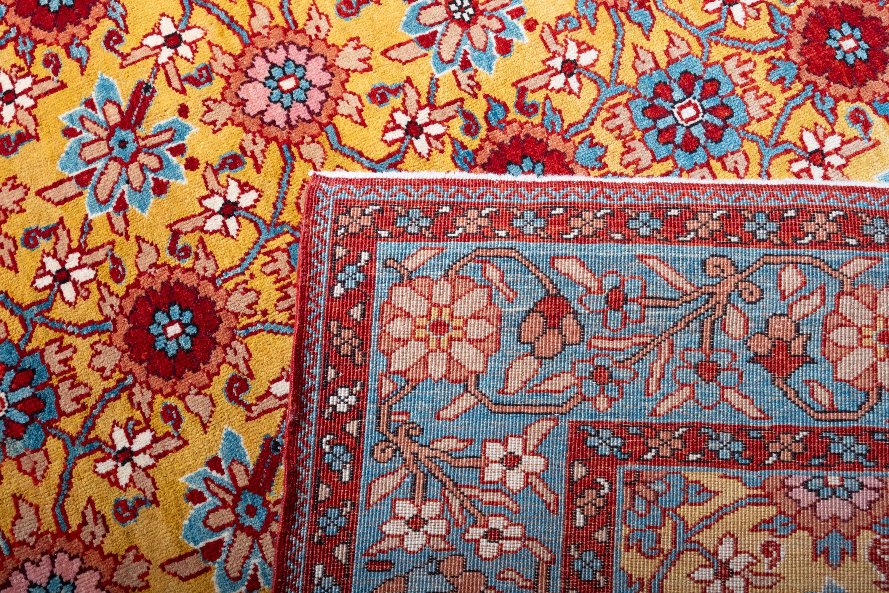 Ararat-Teppich Mina Khani, Teppich im persischen Stil des 19. Jahrhunderts, natürlich gefärbt (Pflanzlich gefärbt) im Angebot