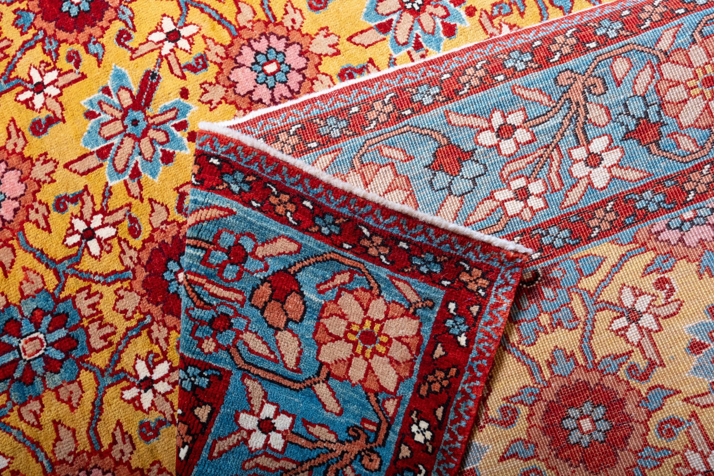 Ararat-Teppich Mina Khani, Teppich im persischen Stil des 19. Jahrhunderts, natürlich gefärbt im Zustand „Neu“ im Angebot in Tokyo, JP