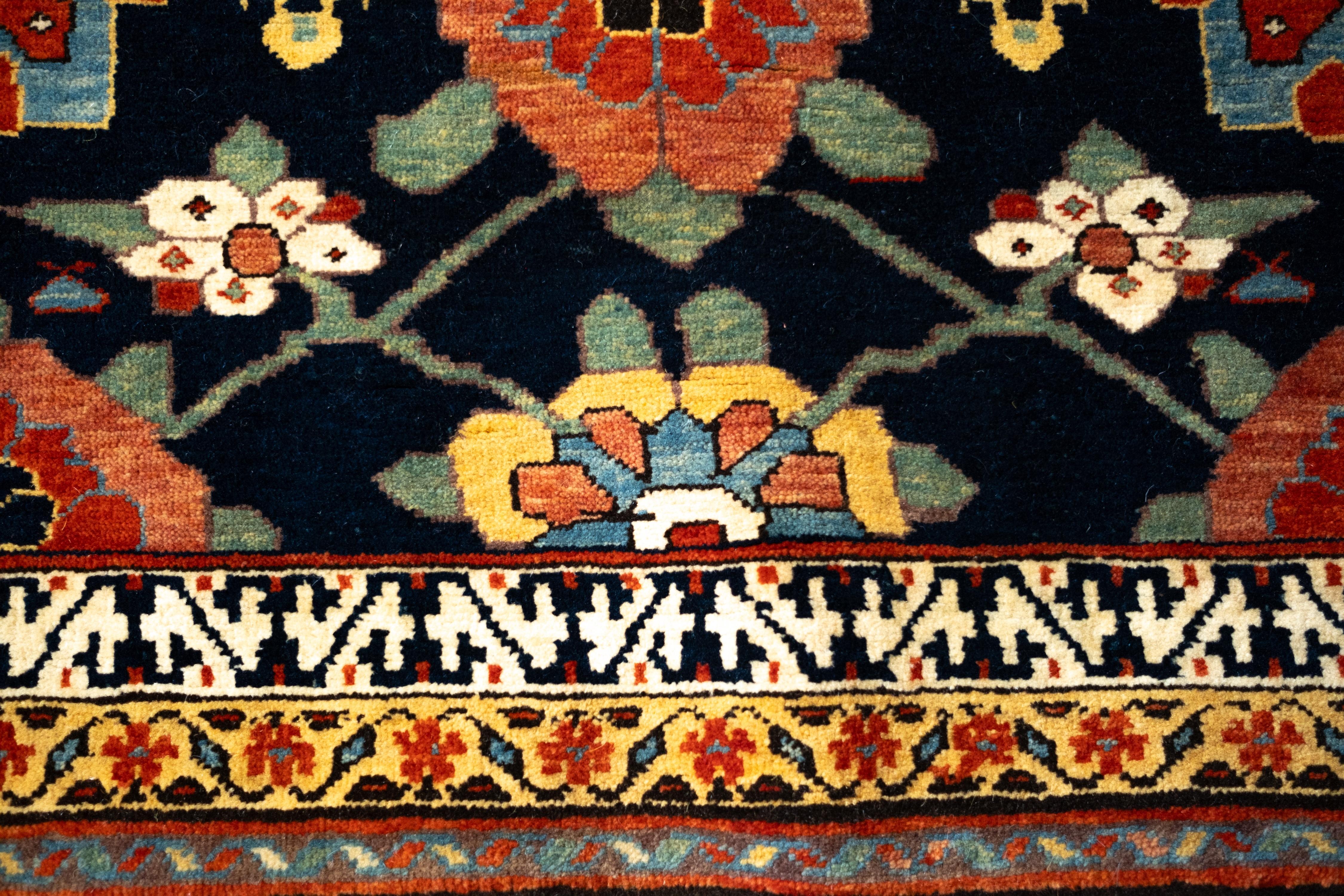 Ararat Rugs Mina Khani Rug, 19th Century Persian Revival Carpet, Natural Dyed In New Condition For Sale In Tokyo, JP