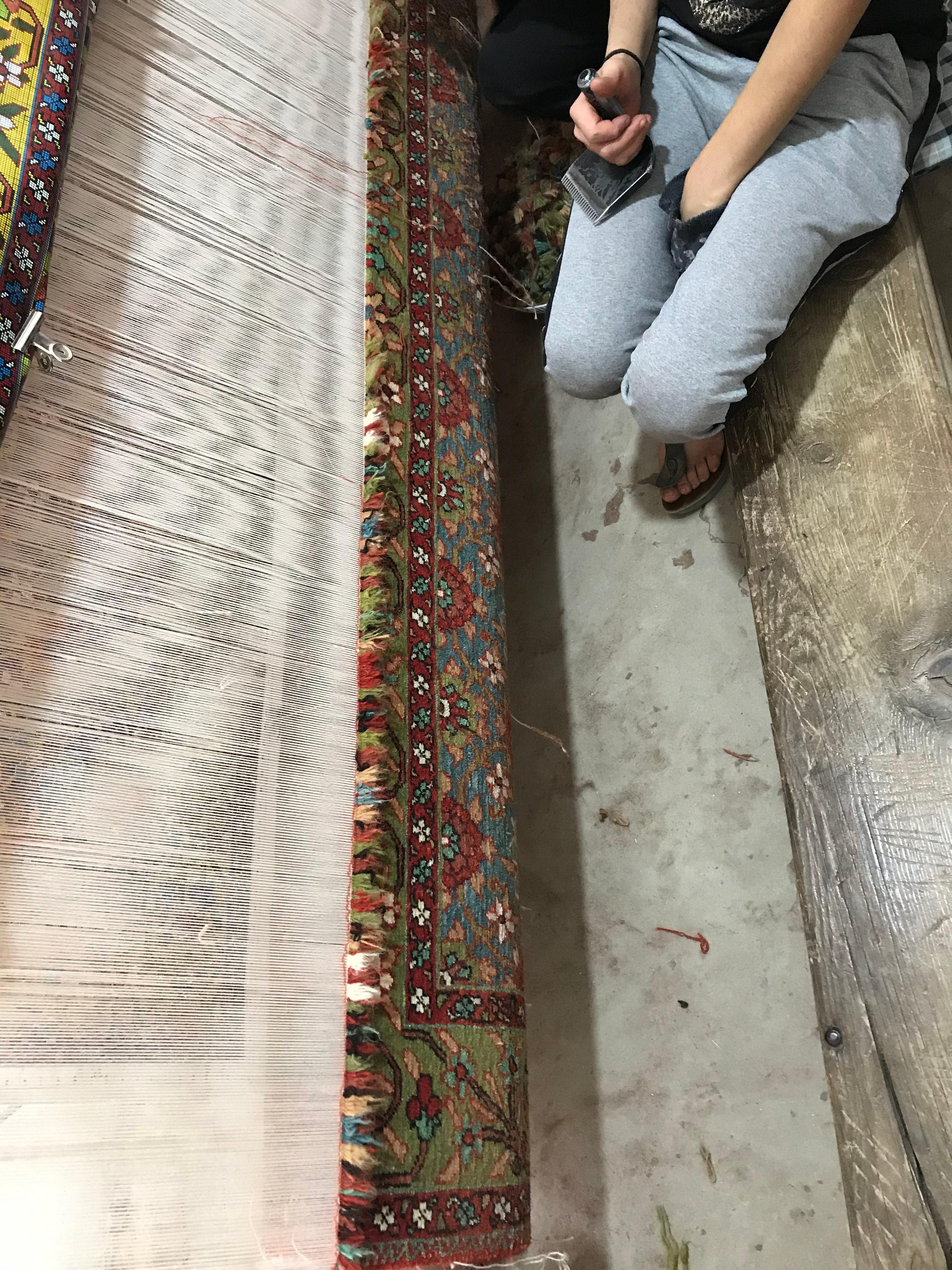 Wool Ararat Rugs Mina Khani Rug, 19th Century Persian Revival Carpet, Natural Dyed For Sale