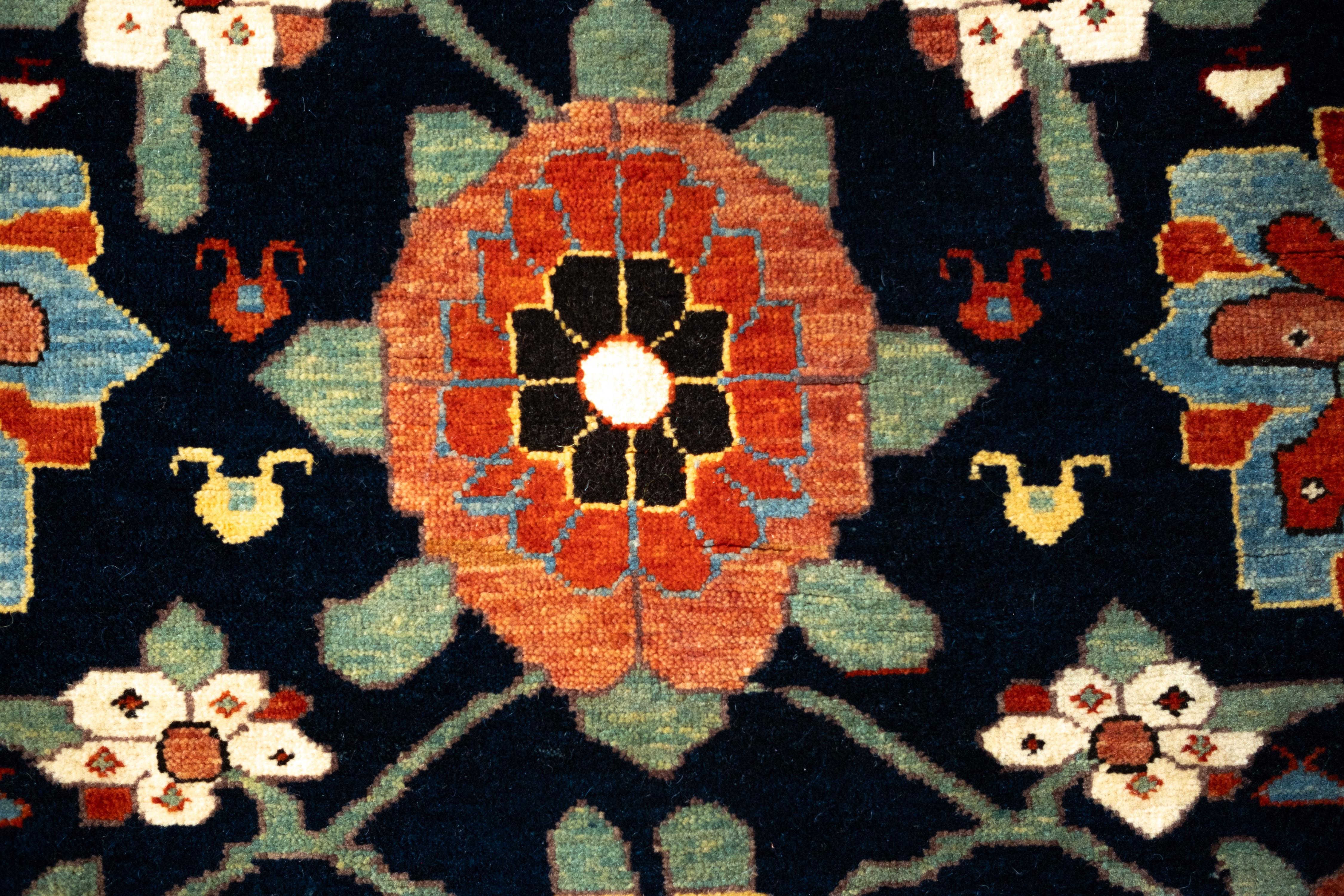 Contemporary Ararat Rugs Mina Khani Rug, 19th Century Persian Revival Carpet, Natural Dyed For Sale