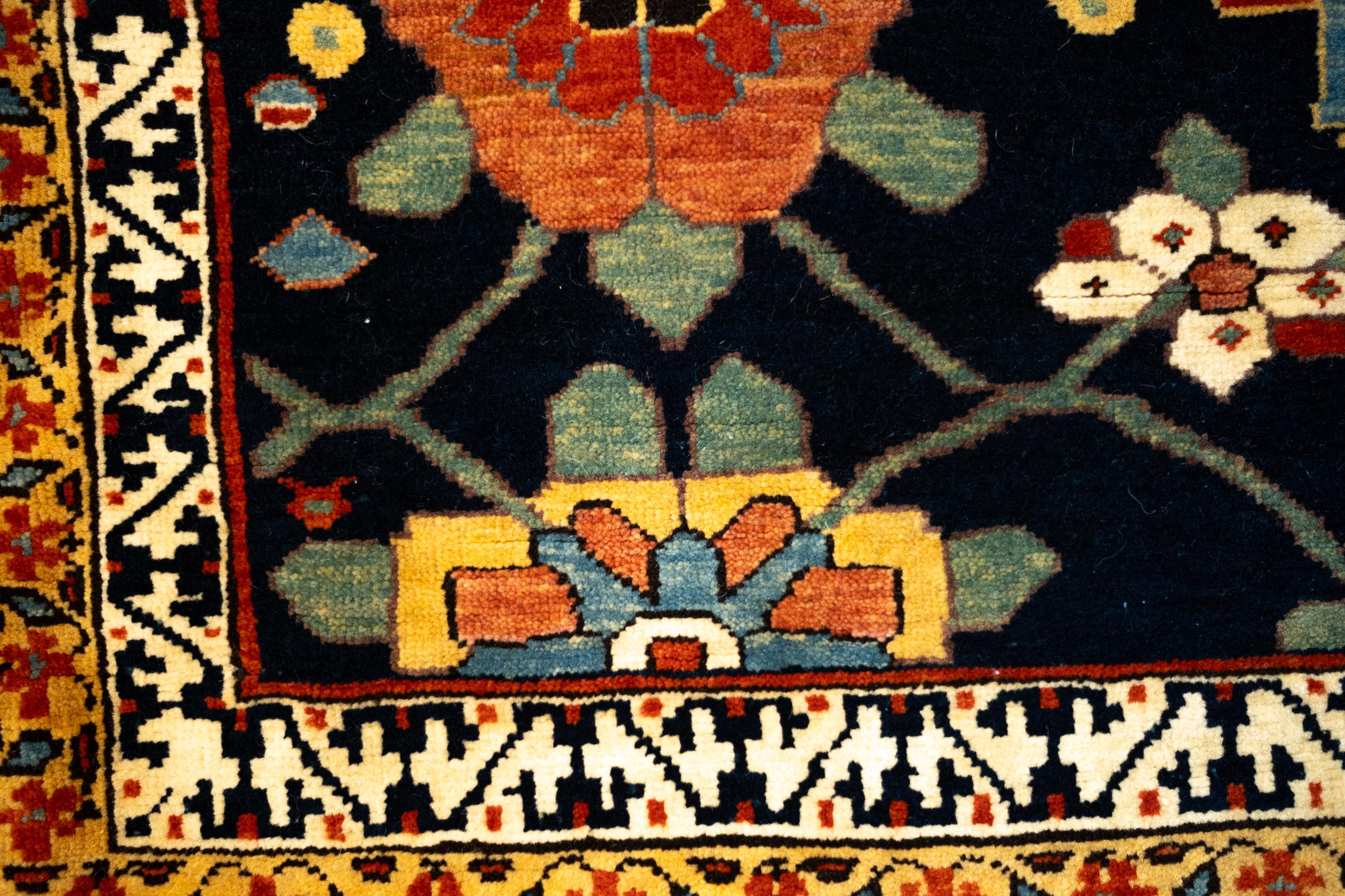 Ararat Rugs Mina Khani Rug, 19th Century Persian Revival Carpet, Natural Dyed For Sale 1