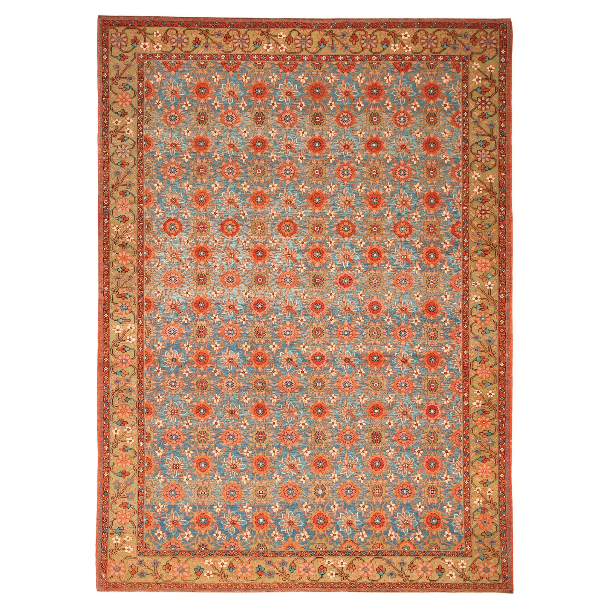 Ararat Rugs Mina Khani Rug, 19th Century Persian Revival Carpet, Natural Dyed