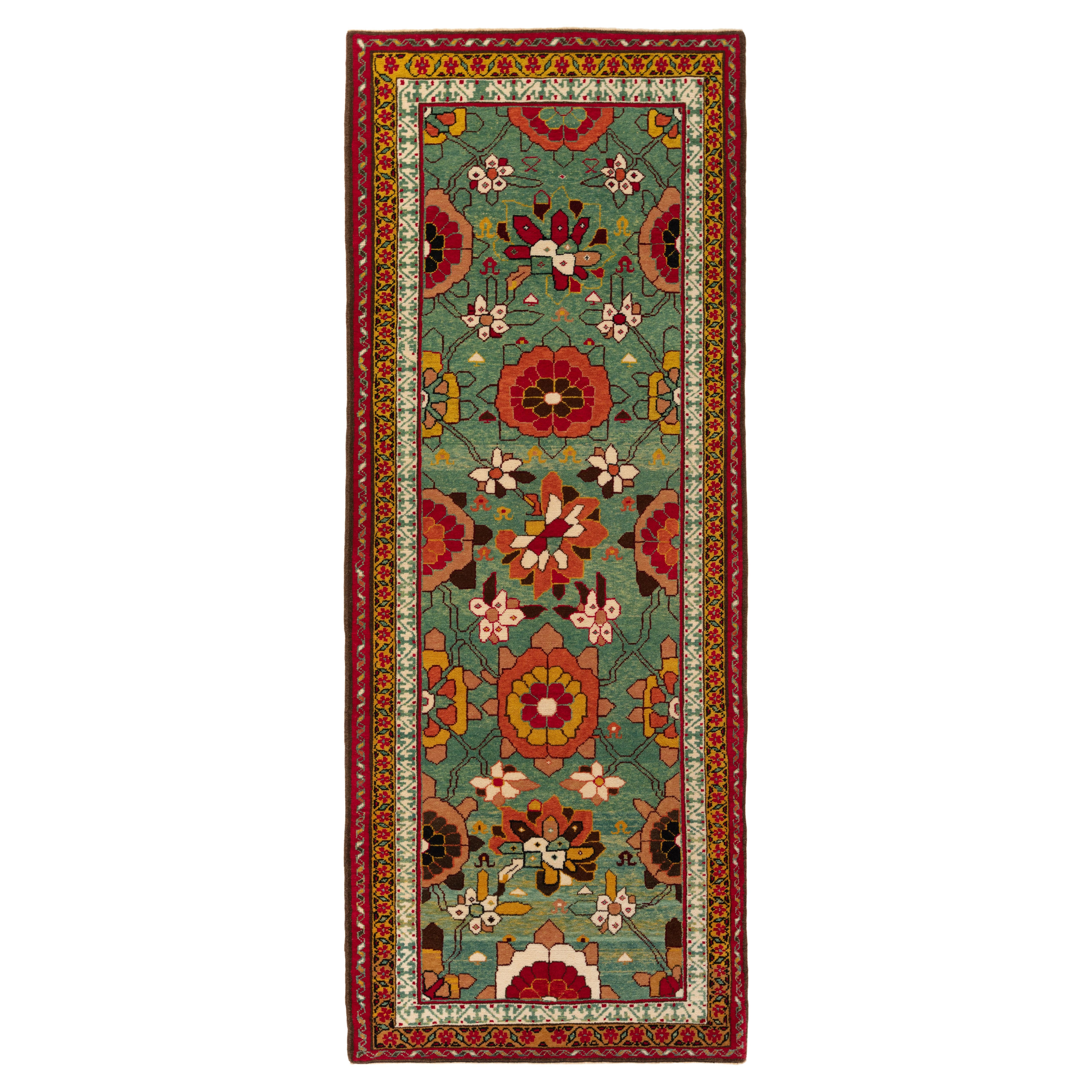 Ararat Rugs Mina Khani Rug, 19th Century Persian Revival Carpet, Natural Dyed For Sale