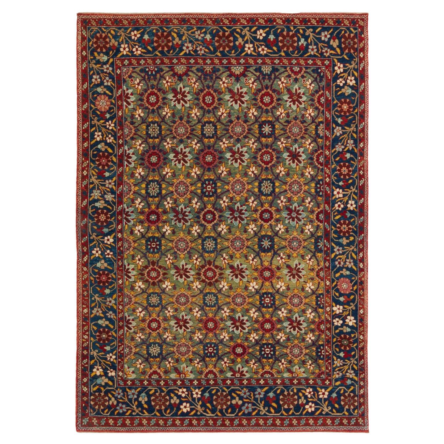 Ararat Rugs Mina Khani Rug, 19th Century Persian Revival Carpet, Natural Dyed