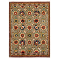 Ararat Rugs Tapis Mina Khani, tapis néo-persan du 19ème siècle, teint naturel
