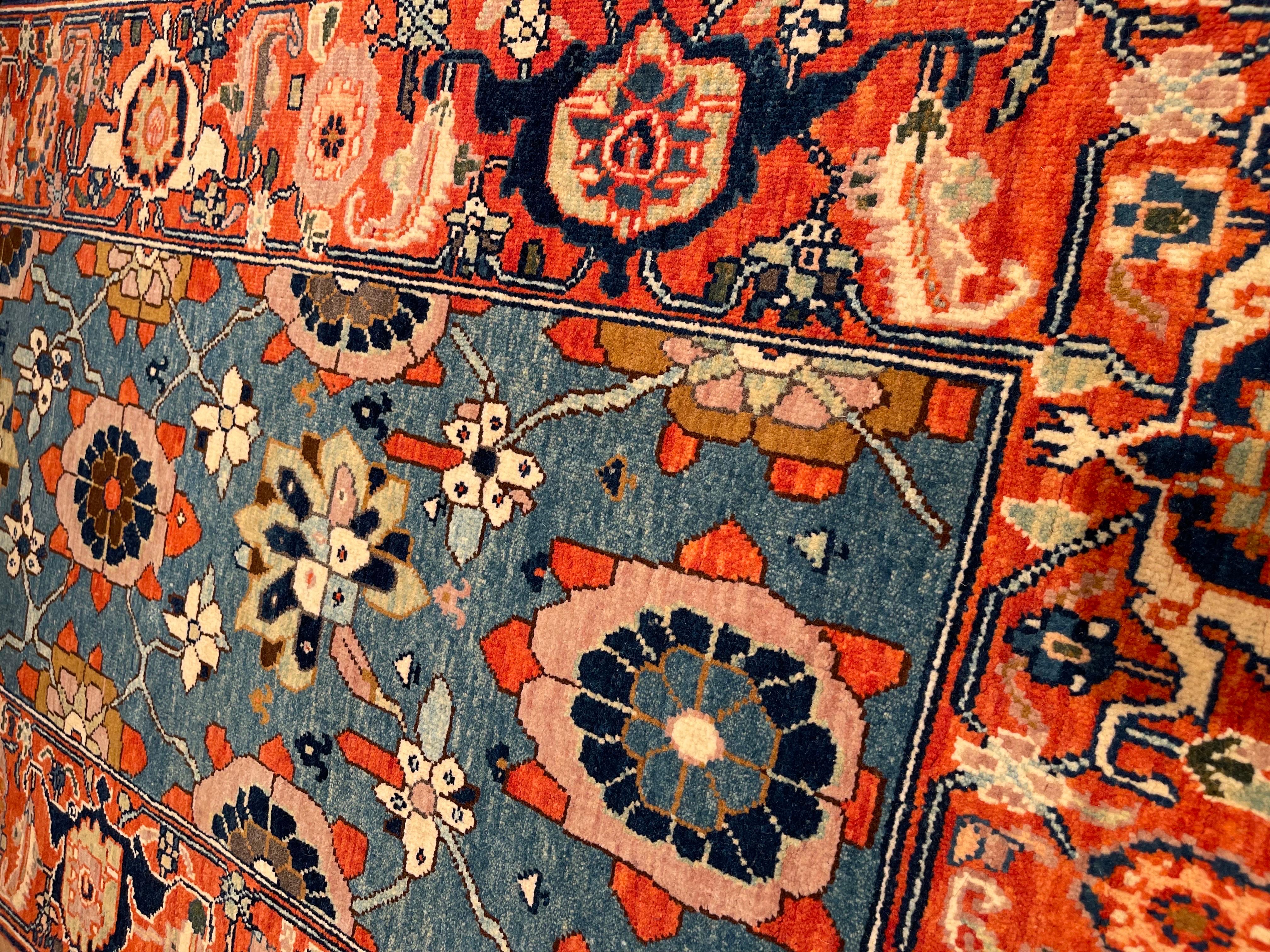 Ararat Rugs Mina Khani Rug with Bidjar Border Persian Revival Carpet Natural Dye In New Condition For Sale In Tokyo, JP