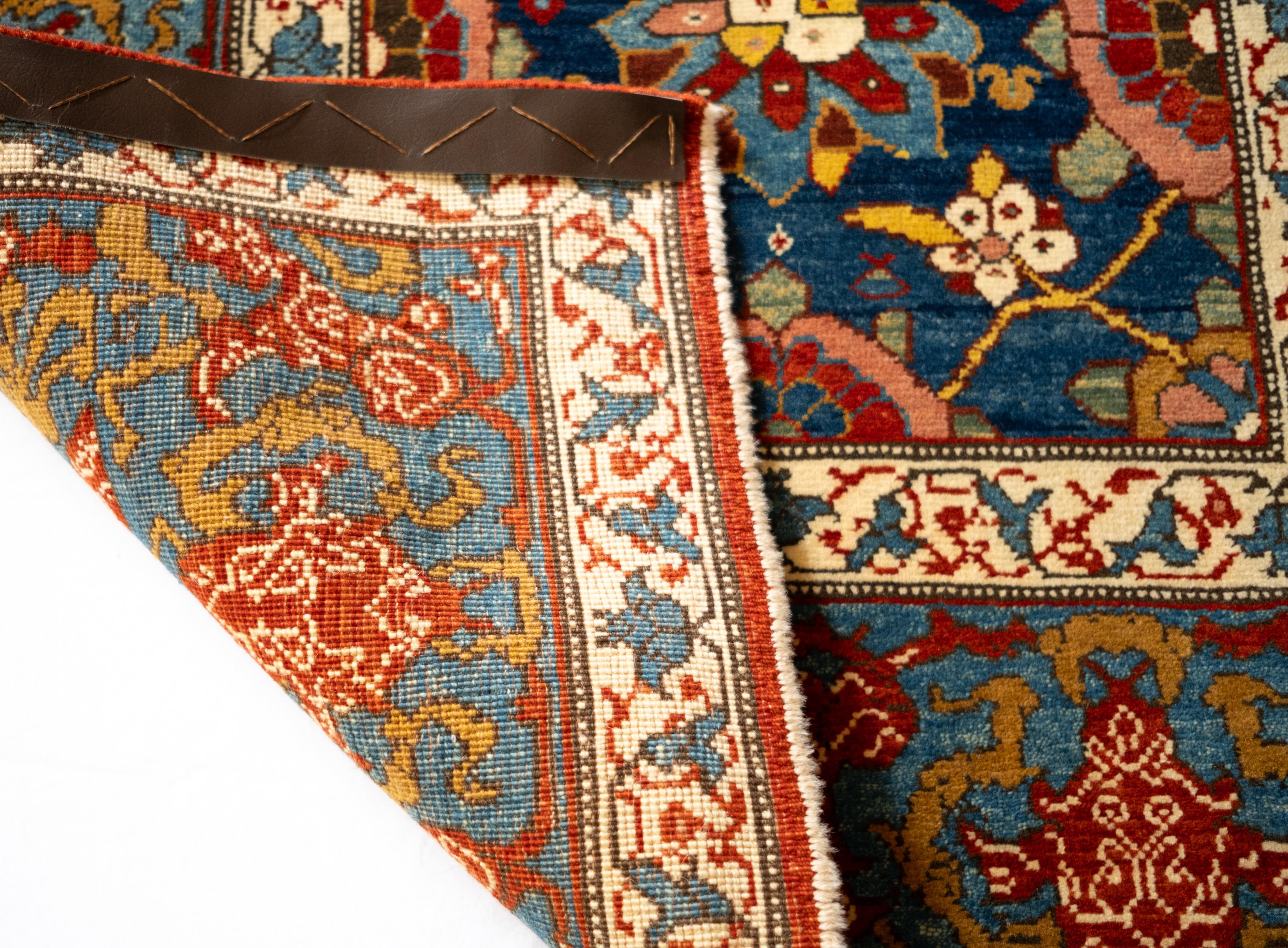 Contemporary Ararat Rugs Mina Khani Rug with Bidjar Border Persian Revival Carpet Natural Dye For Sale
