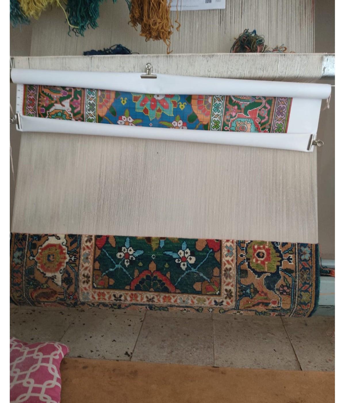 Contemporary Ararat Rugs Mina Khani Rug with Bidjar Border Persian Revival Carpet Natural Dye For Sale