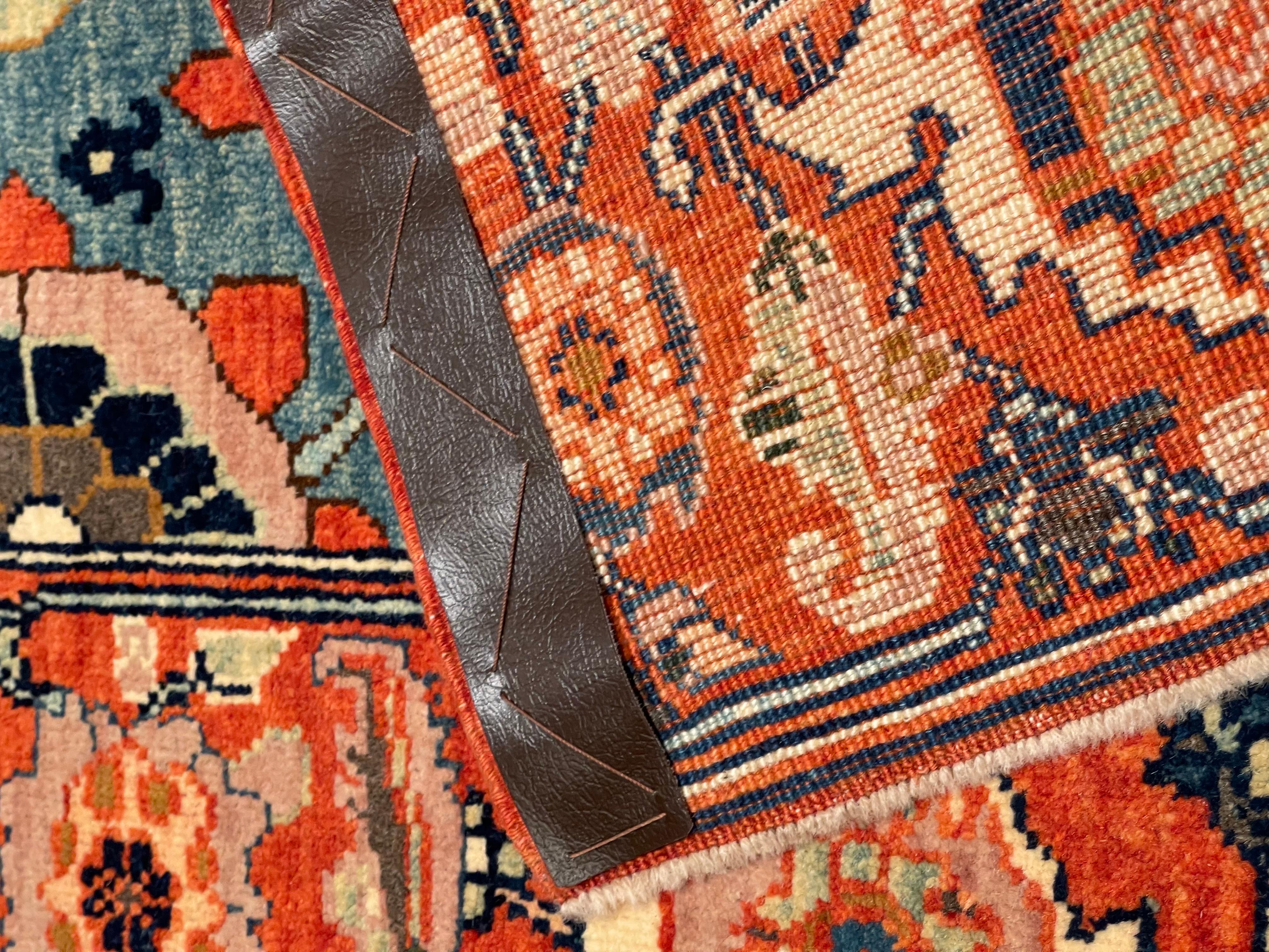 Wool Ararat Rugs Mina Khani Rug with Bidjar Border Persian Revival Carpet Natural Dye For Sale