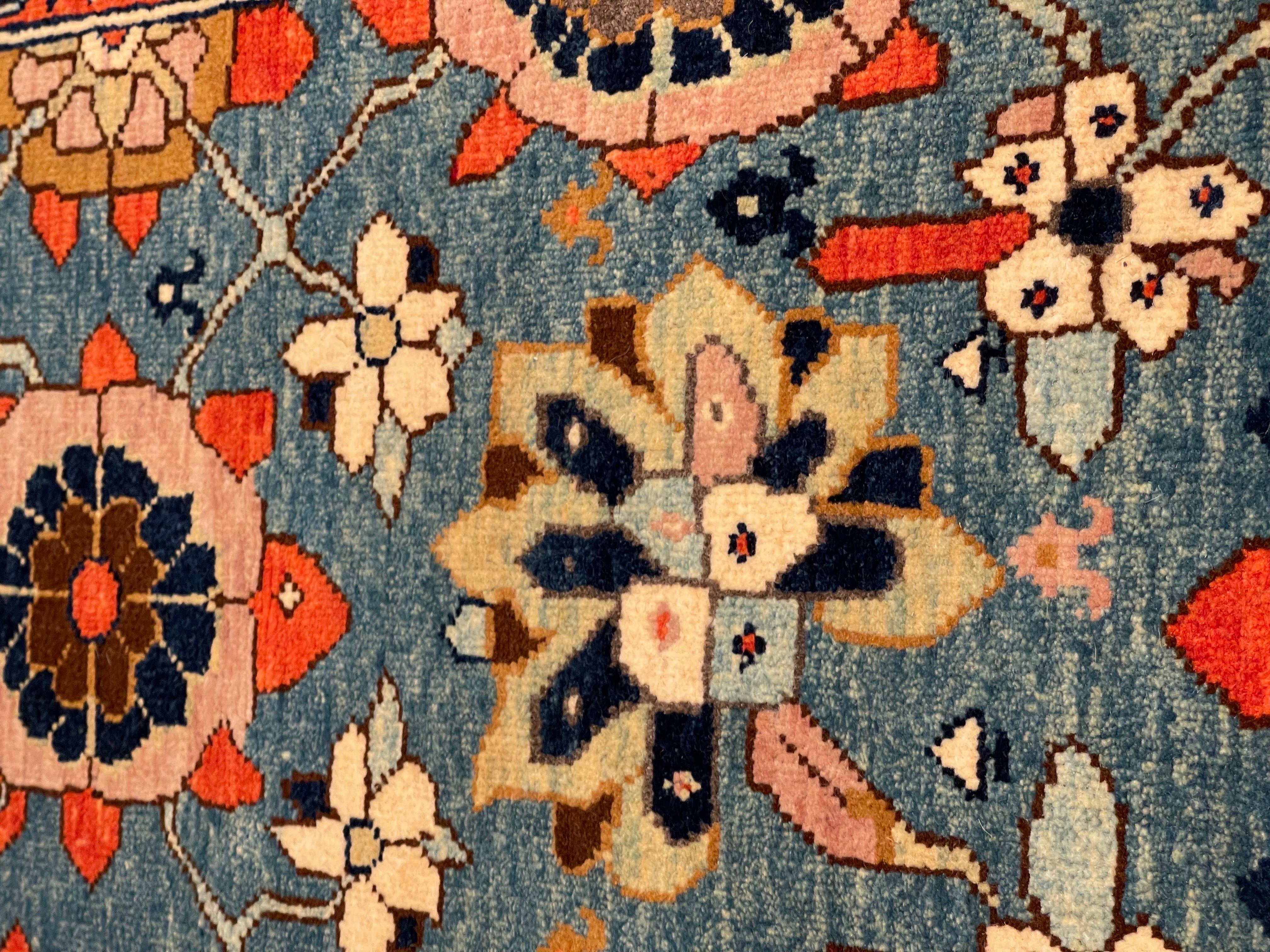 Ararat Rugs Mina Khani Rug with Bidjar Border Persian Revival Carpet Natural Dye For Sale 2