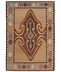 Ararat Rugs Modern Design Gabbeh Rug, Persian Mid-Century Design Natural Dyed