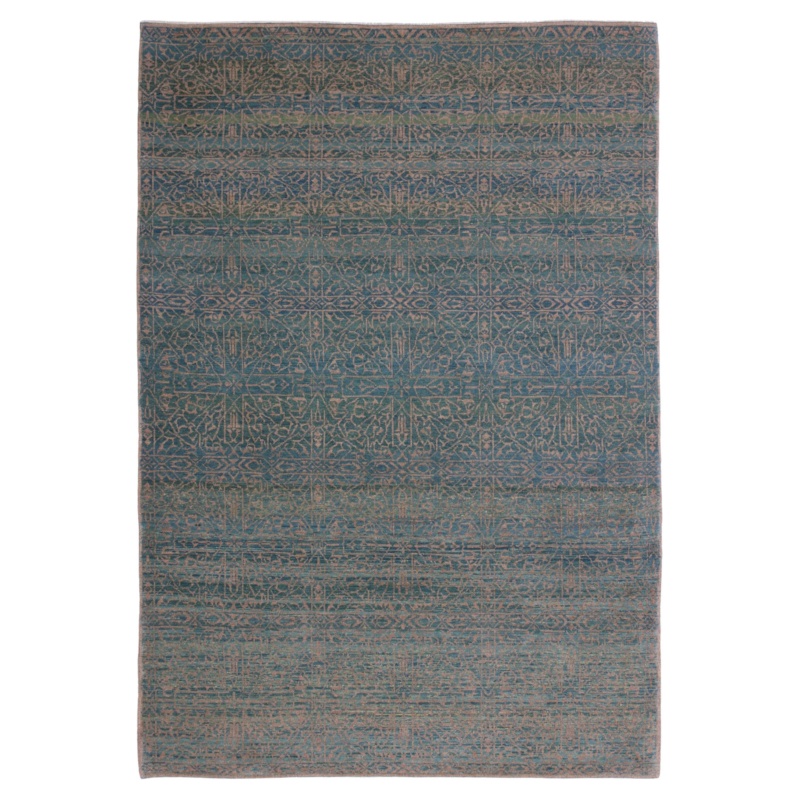 Ararat Rugs Modern Rug with Mamluk Geometric Design, Natural Dyed Carpet For Sale