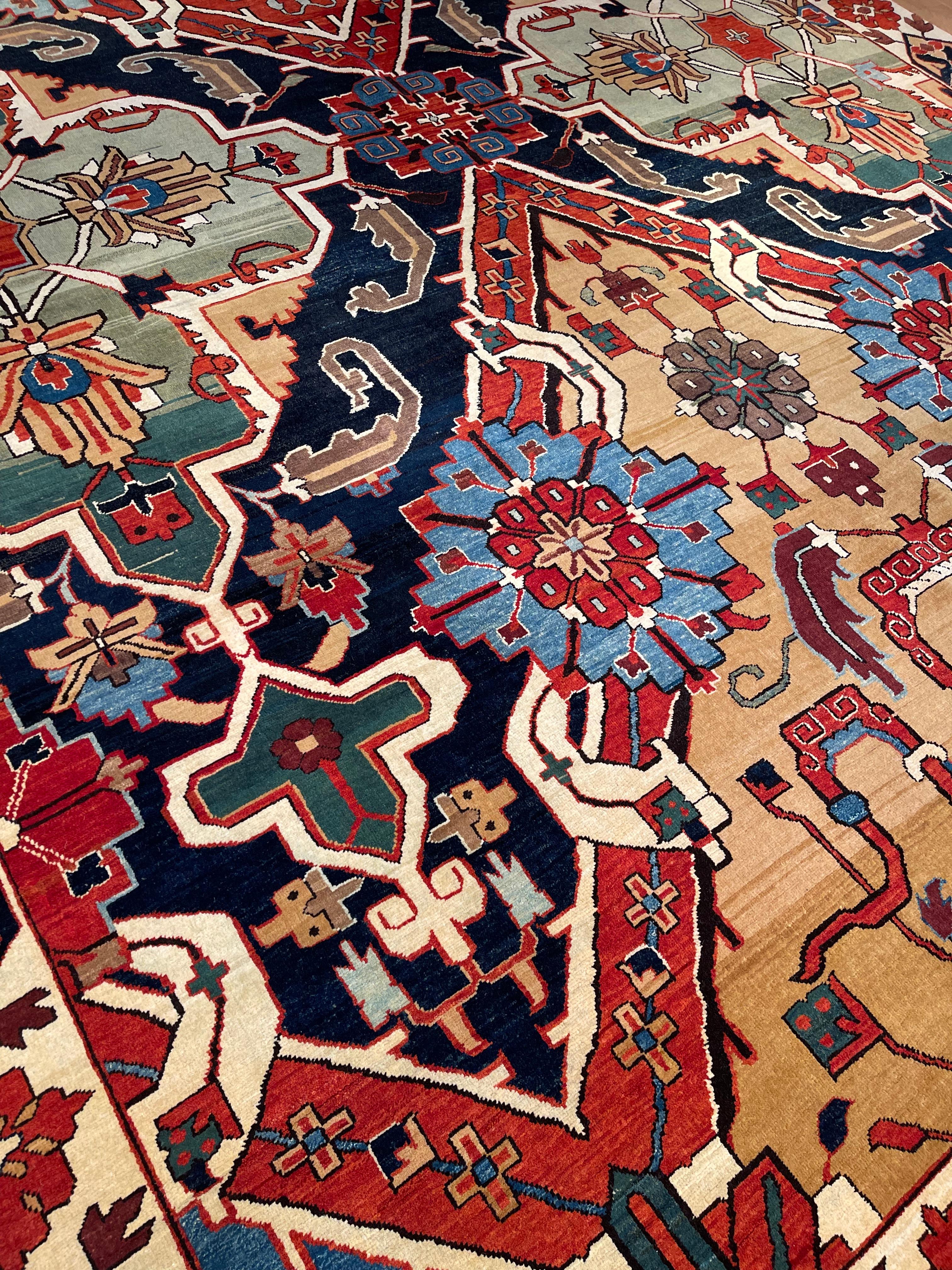 Contemporary Ararat Rugs Nigde Carpet, Antique Caucasus Museum Revival Rug, Natural Dyed For Sale