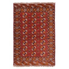 Old Vintage Tekke Bukhara Turkmen Carpet, Bokhara Buhara Turkoman Rug