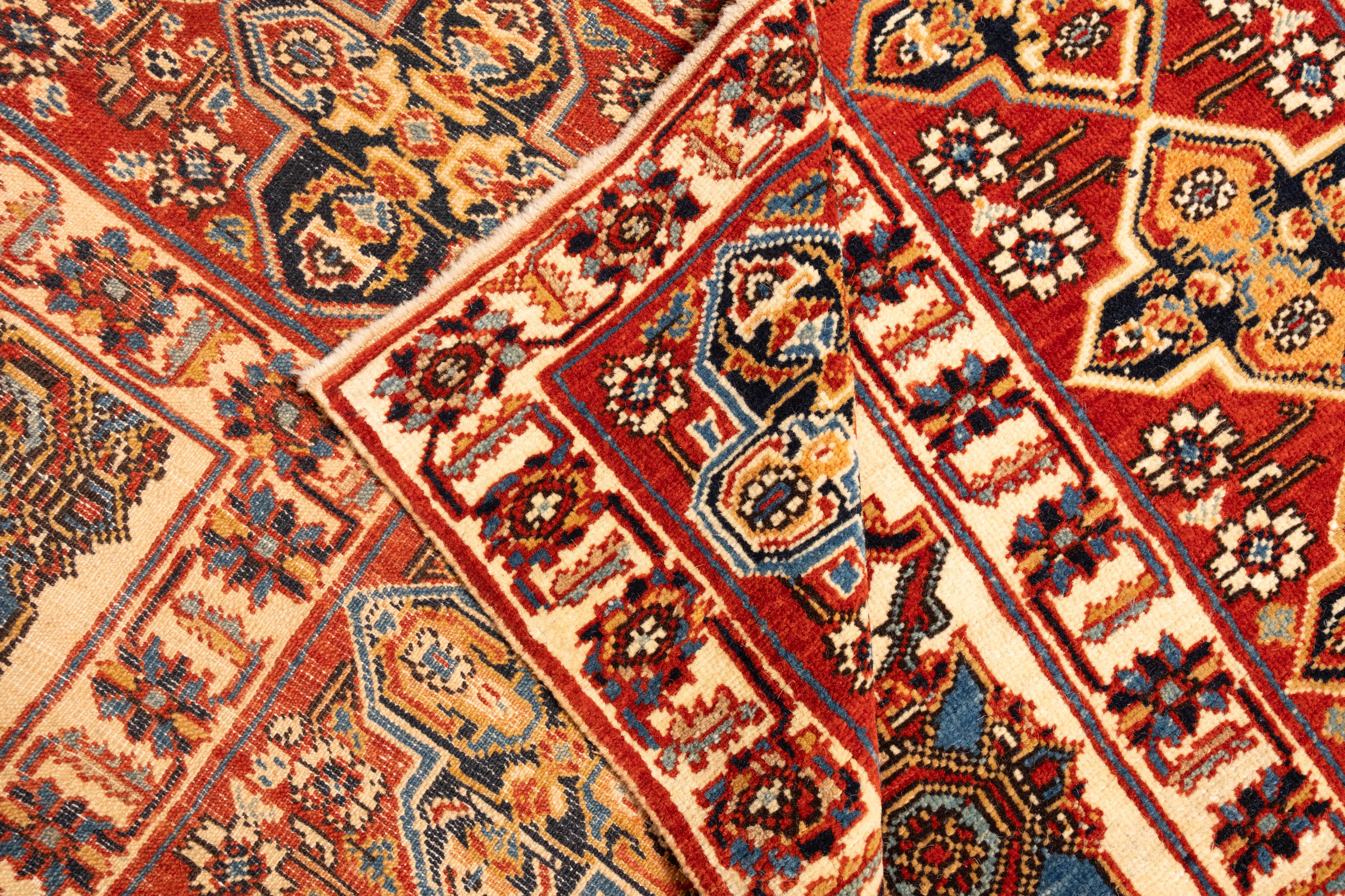 Vegetable Dyed Ararat Rugs Ordutch-Konagkend Kuba Rug Caucasian Revival Carpet Natural Dyed For Sale
