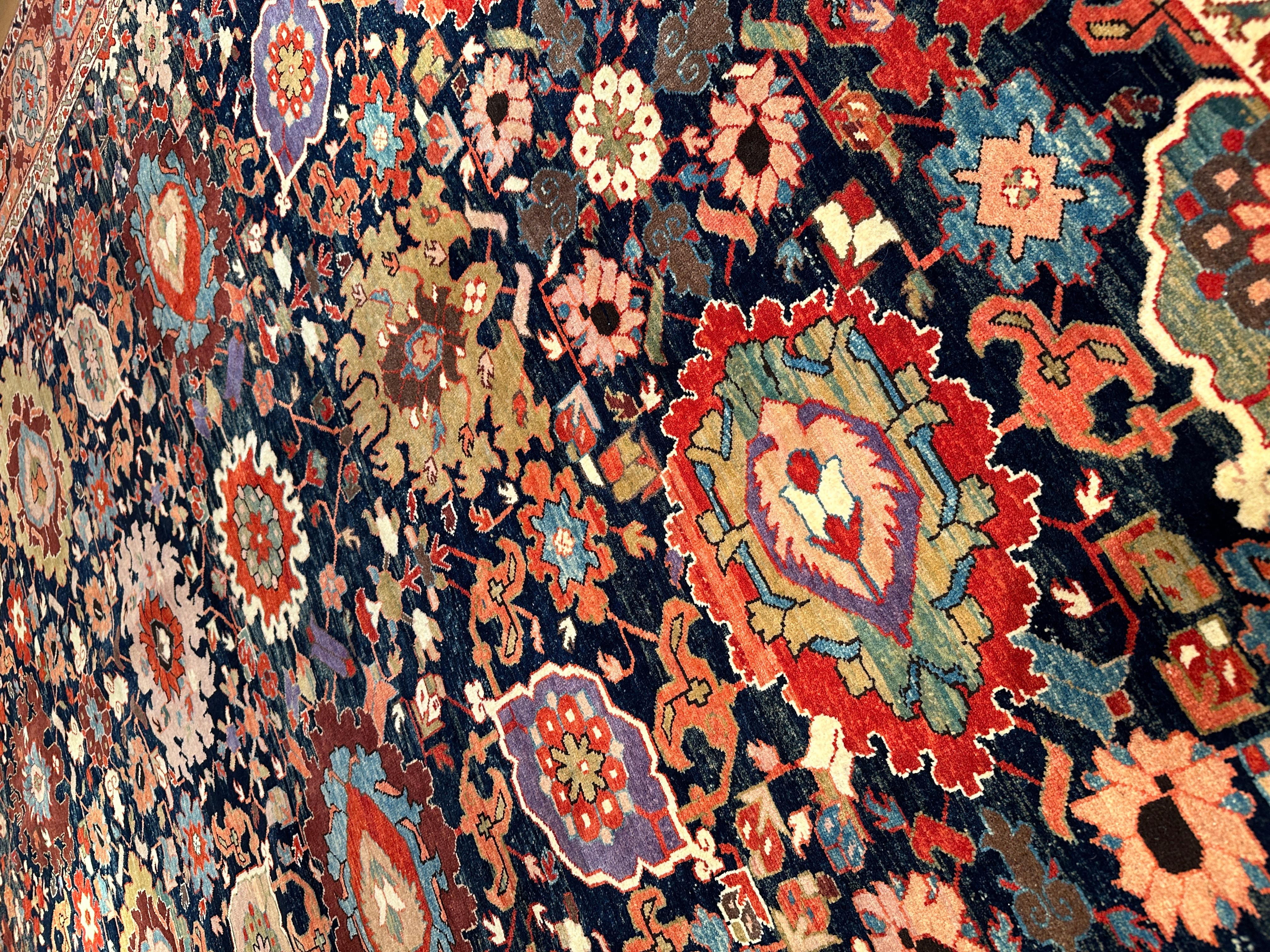 Ararat Rugs Palmette Lattice Rug, 19th Century Revival Carpet, Natural Dyed For Sale 3