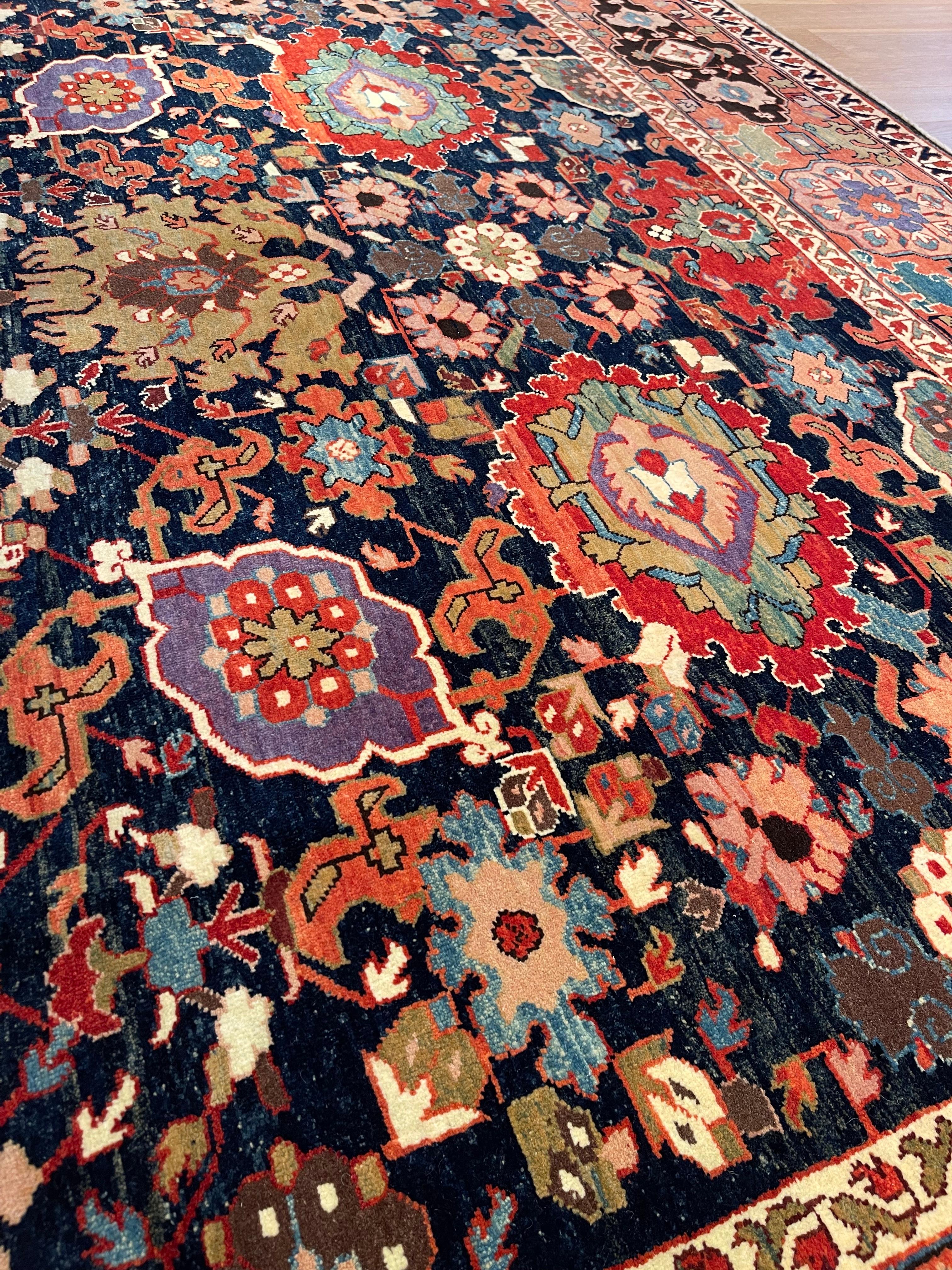 Turkish Ararat Rugs Palmette Lattice Rug, 19th Century Revival Carpet, Natural Dyed For Sale