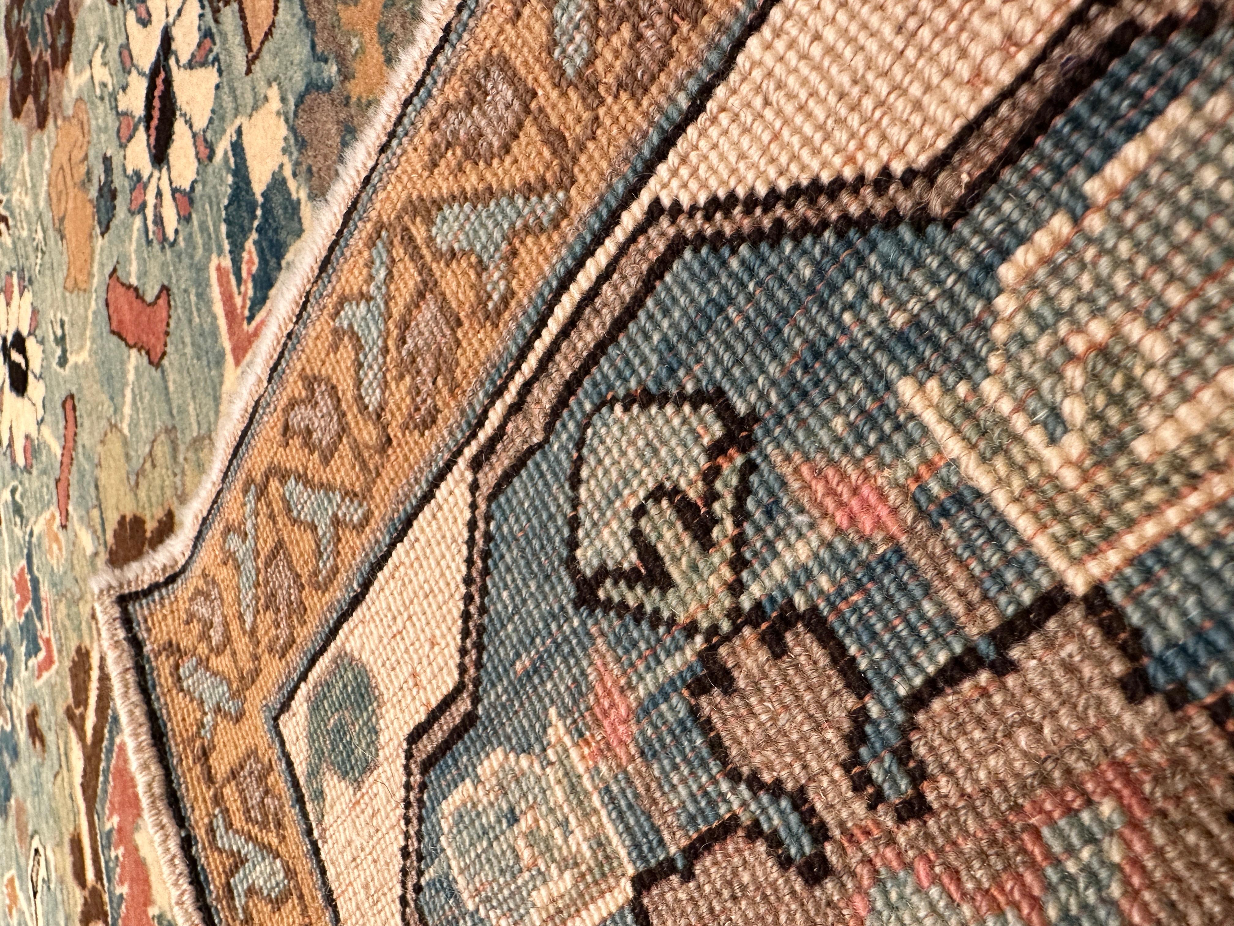 Ararat Rugs Palmette Lattice Rug, 19th Century Revival Carpet, Natural Dyed In New Condition For Sale In Tokyo, JP