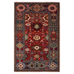 Ararat Teppich Palmette Gitterteppich - 19. Jahrhundert Revival Teppich - Naturfarben 