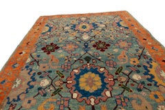 Ararat Rugs Palmettes and Flowers Lattice Rug Antique Persian Revival Carpet