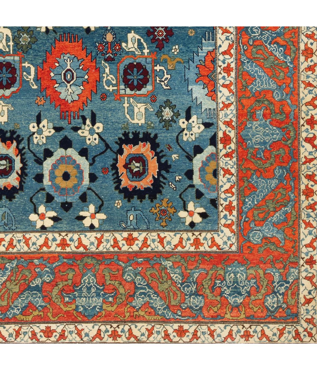 Ararat Rugs Palmettes and Flowers Lattice Rug Antique Persian Revival Carpet (Türkisch) im Angebot