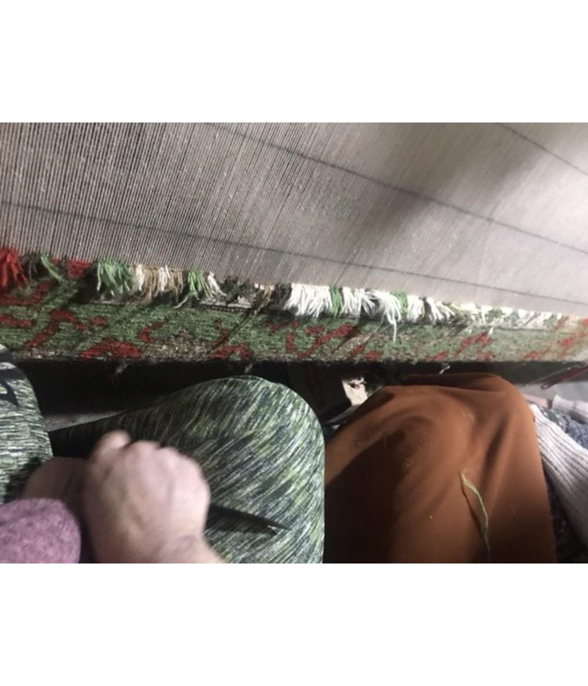 Teinture végétale Ararat Rugs Tapis à treillis Palmettes et fleurs Antique Revival Persan Tapis en vente