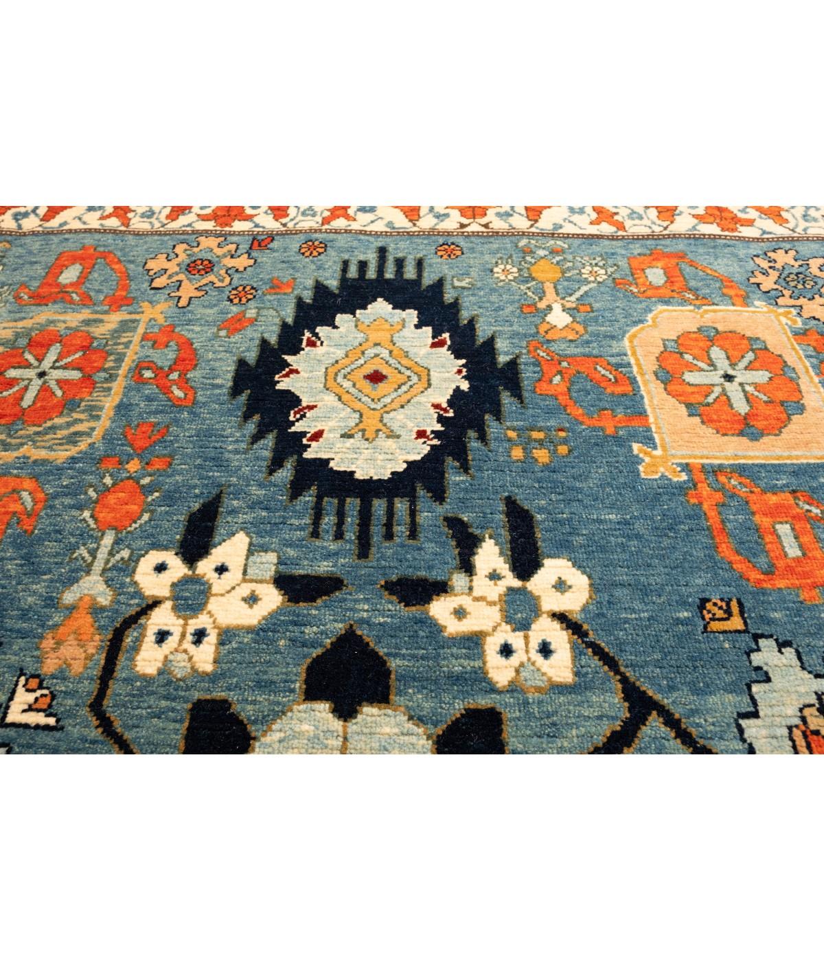Ararat Rugs Palmettes and Flowers Lattice Rug Antique Persian Revival Carpet (Pflanzlich gefärbt) im Angebot