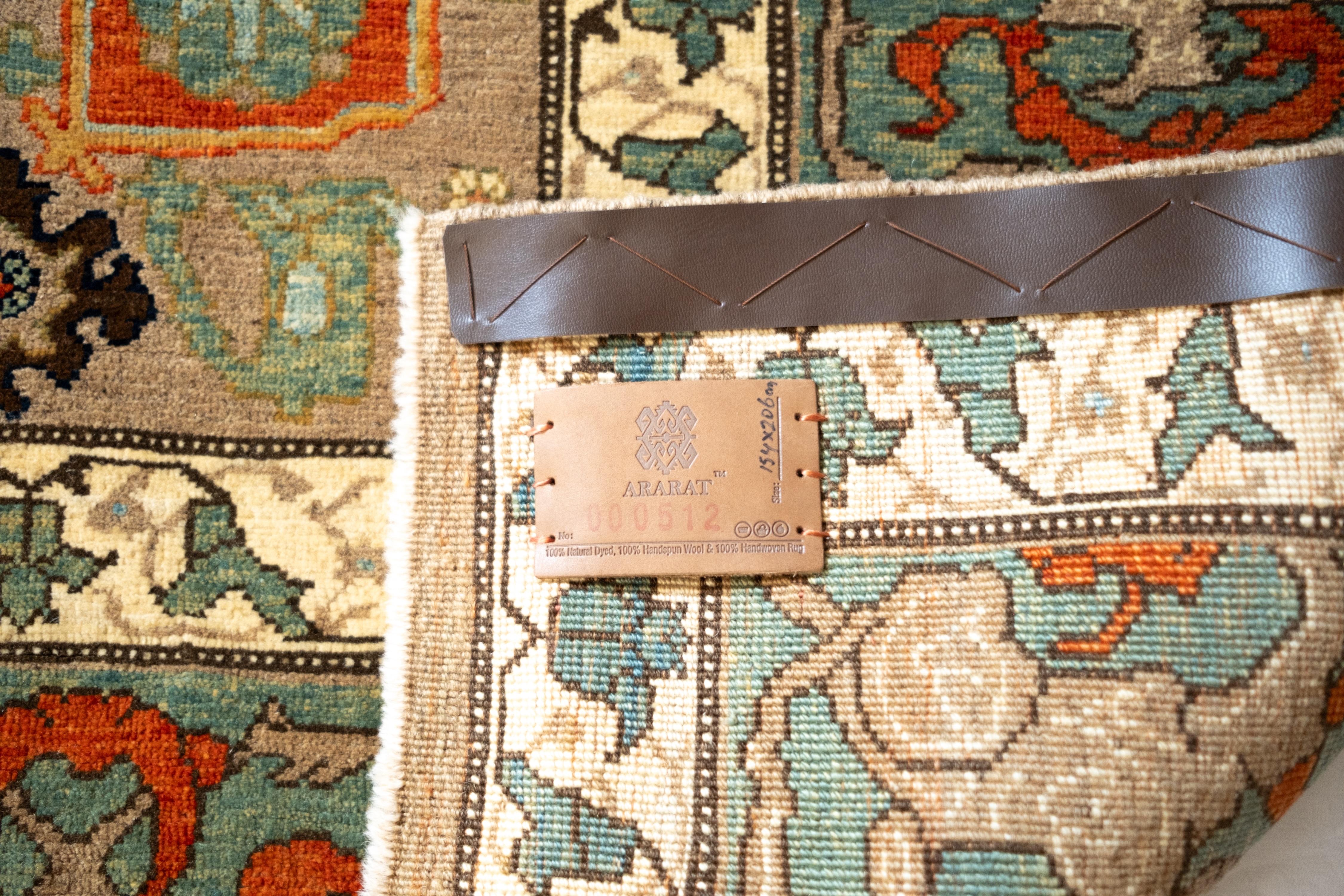 Ararat Rugs Tapis à treillis Palmettes et fleurs Antique Revival Persan Tapis Neuf - En vente à Tokyo, JP