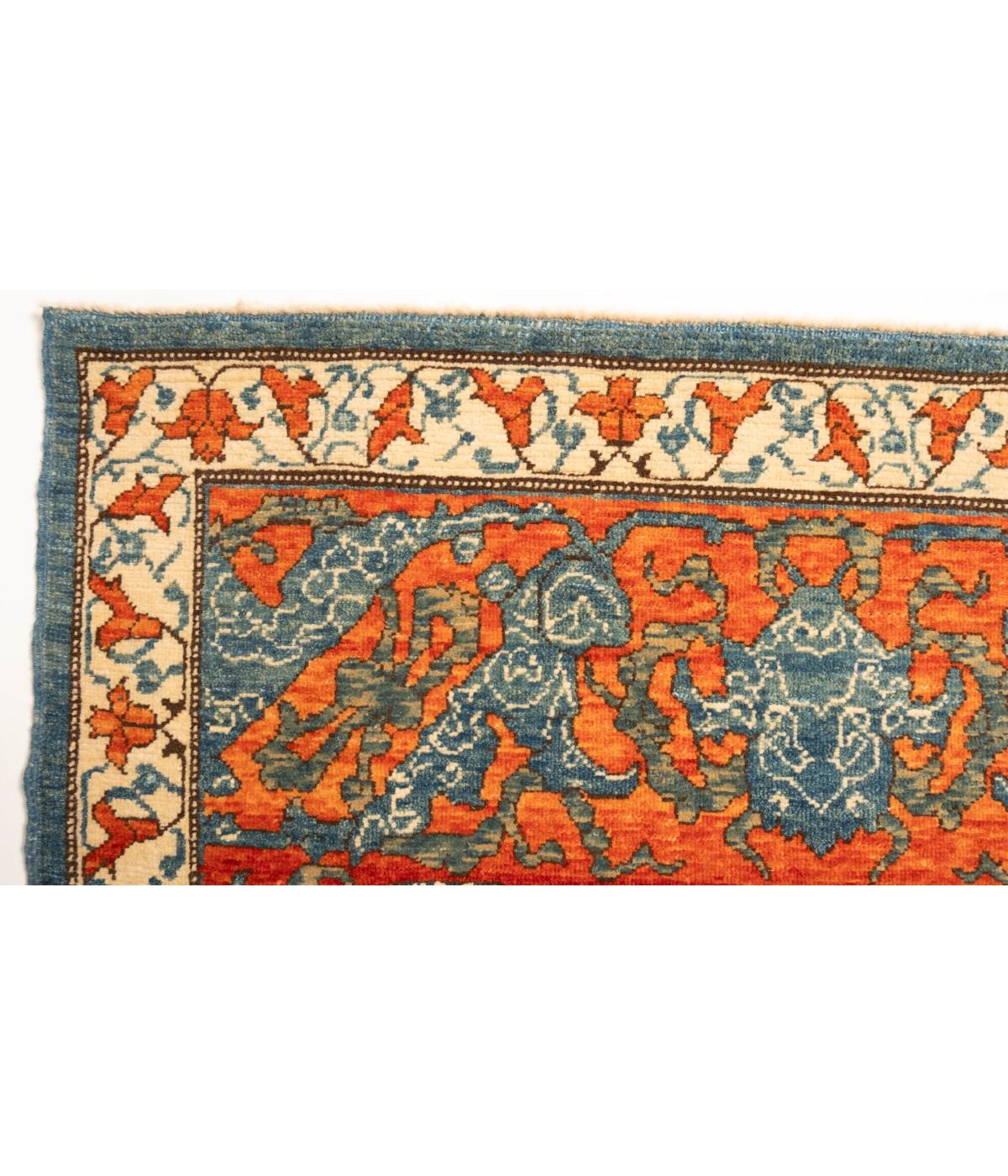 Ararat Rugs Palmettes and Flowers Lattice Rug Antique Persian Revival Carpet (21. Jahrhundert und zeitgenössisch) im Angebot