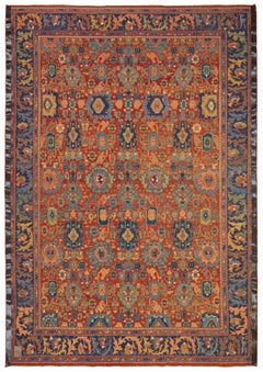 Ararat Rugs Palmettes and Flowers Lattice Rug Antique Revival Carpet Natural Dye