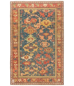 Ararat Rugs Palmettes and Flowers Lattice Rug Antique Revival Carpet Natural Dye