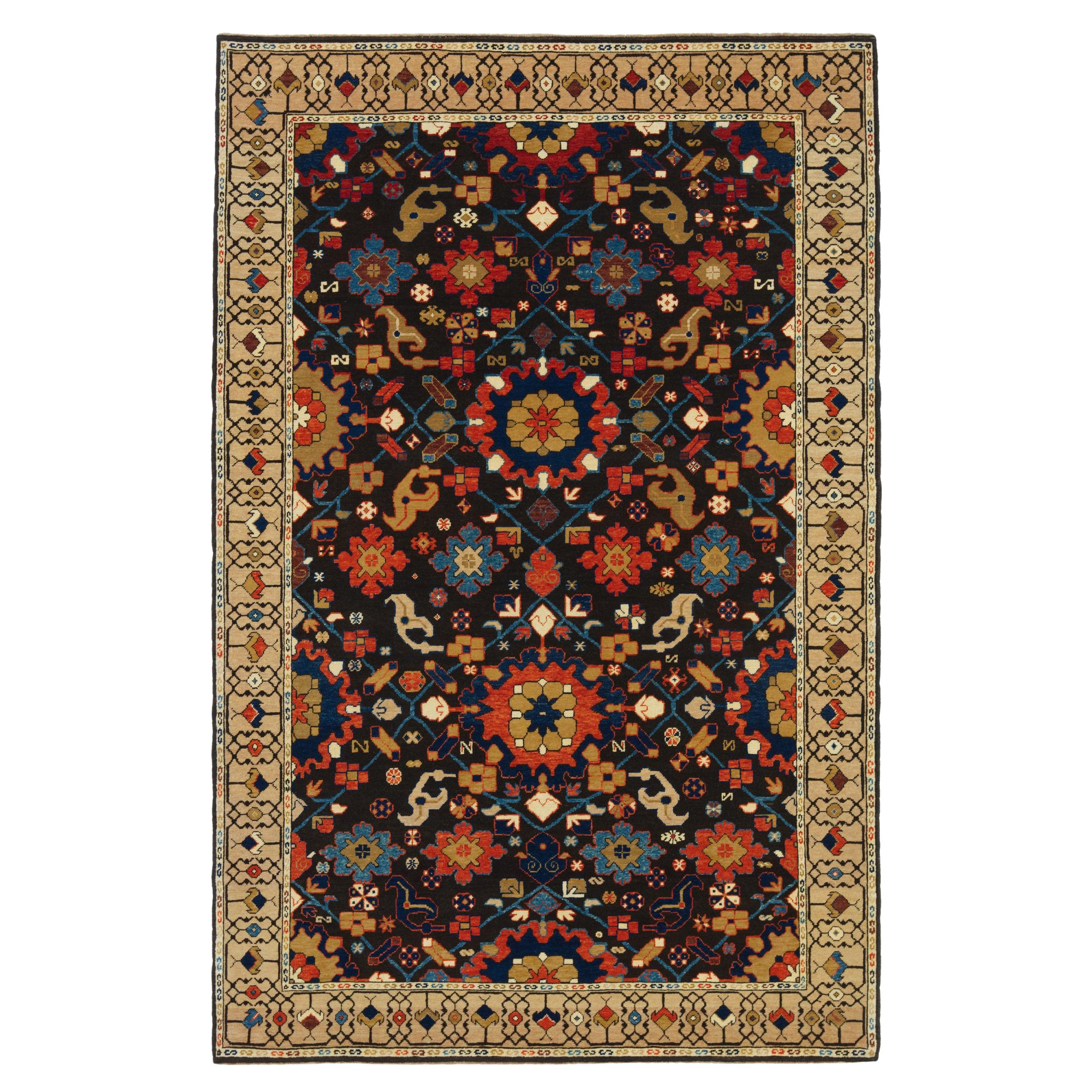 Ararat Rugs Palmettes and Flowers Lattice Rug Antique Revival Carpet Natural Dye For Sale