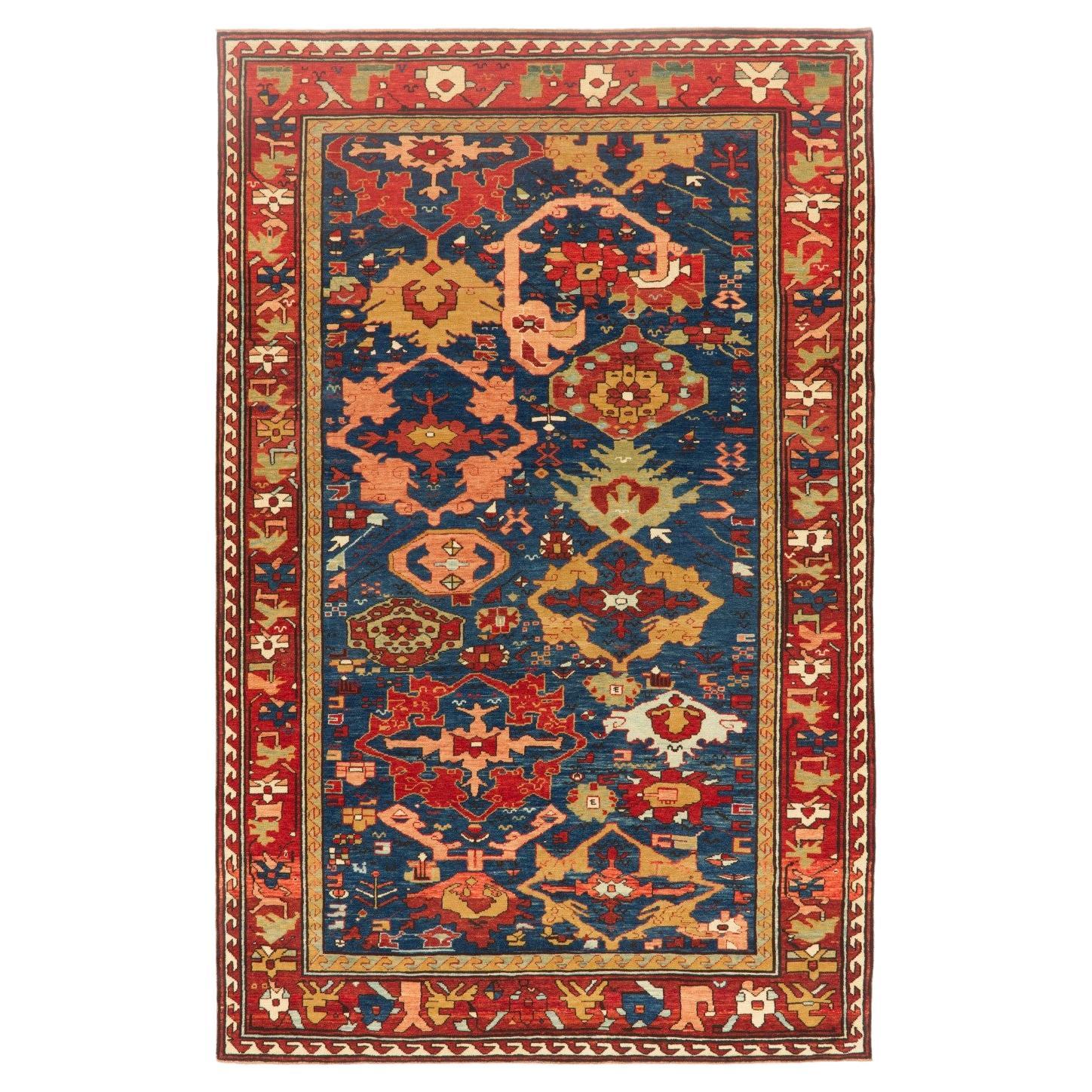 Ararat Rugs Palmettes and Flowers Lattice Rug Antique Revival Carpet Natural Dye