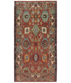 Ararat Rugs Palmettes and Flowers Lattice Rug Bidjar Revival Carpet Natural Dyed